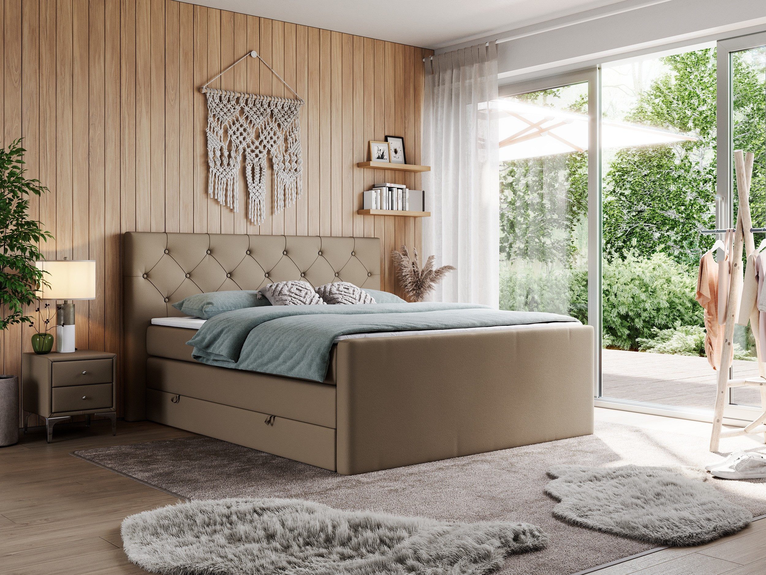 MKS MÖBEL Boxspringbett KING VELEN (T30-Schaum, günstig online kaufen