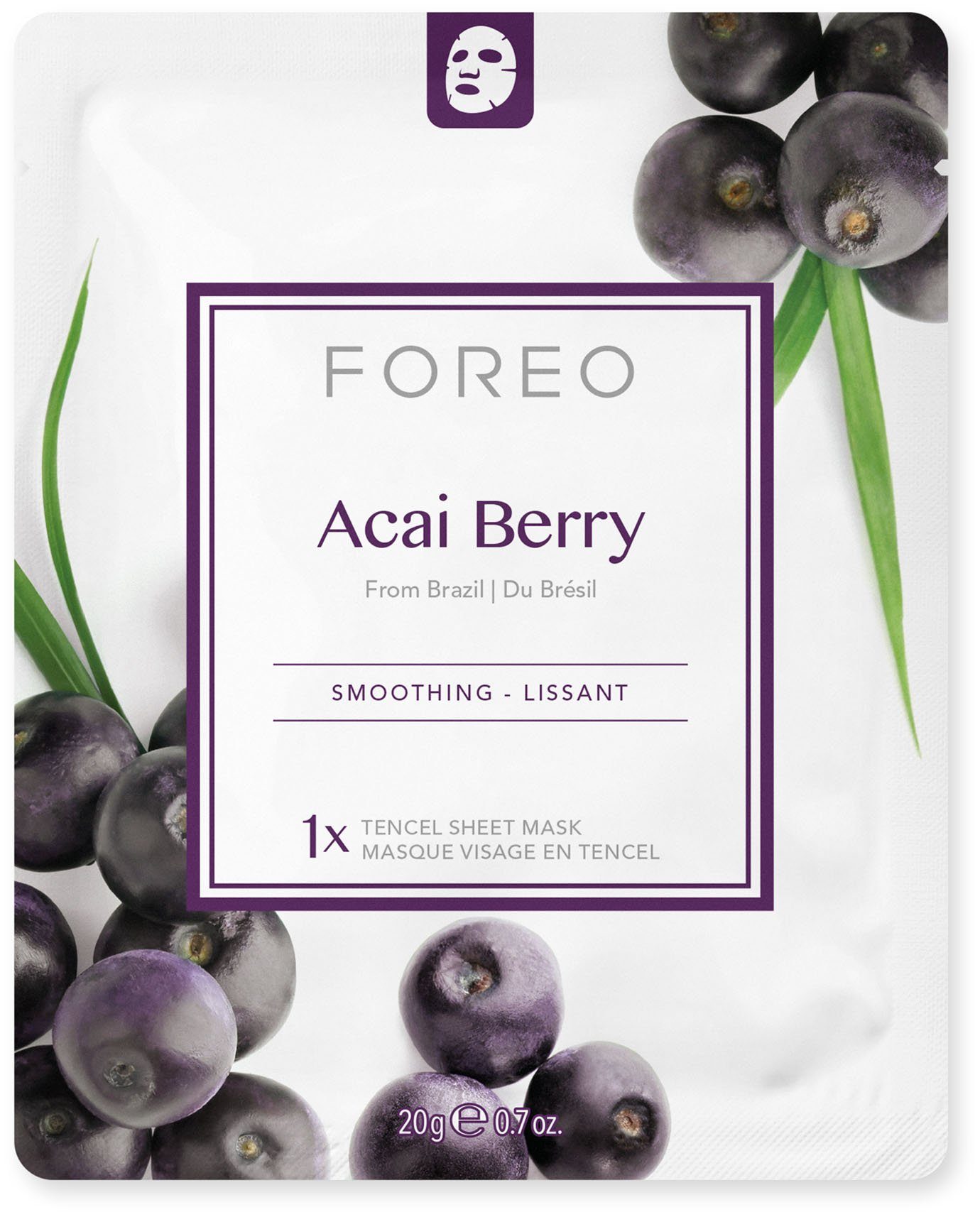 Sheet Berry, Acai Gesichtsmaske 3-tlg. FOREO Farm Masks To Face Collection