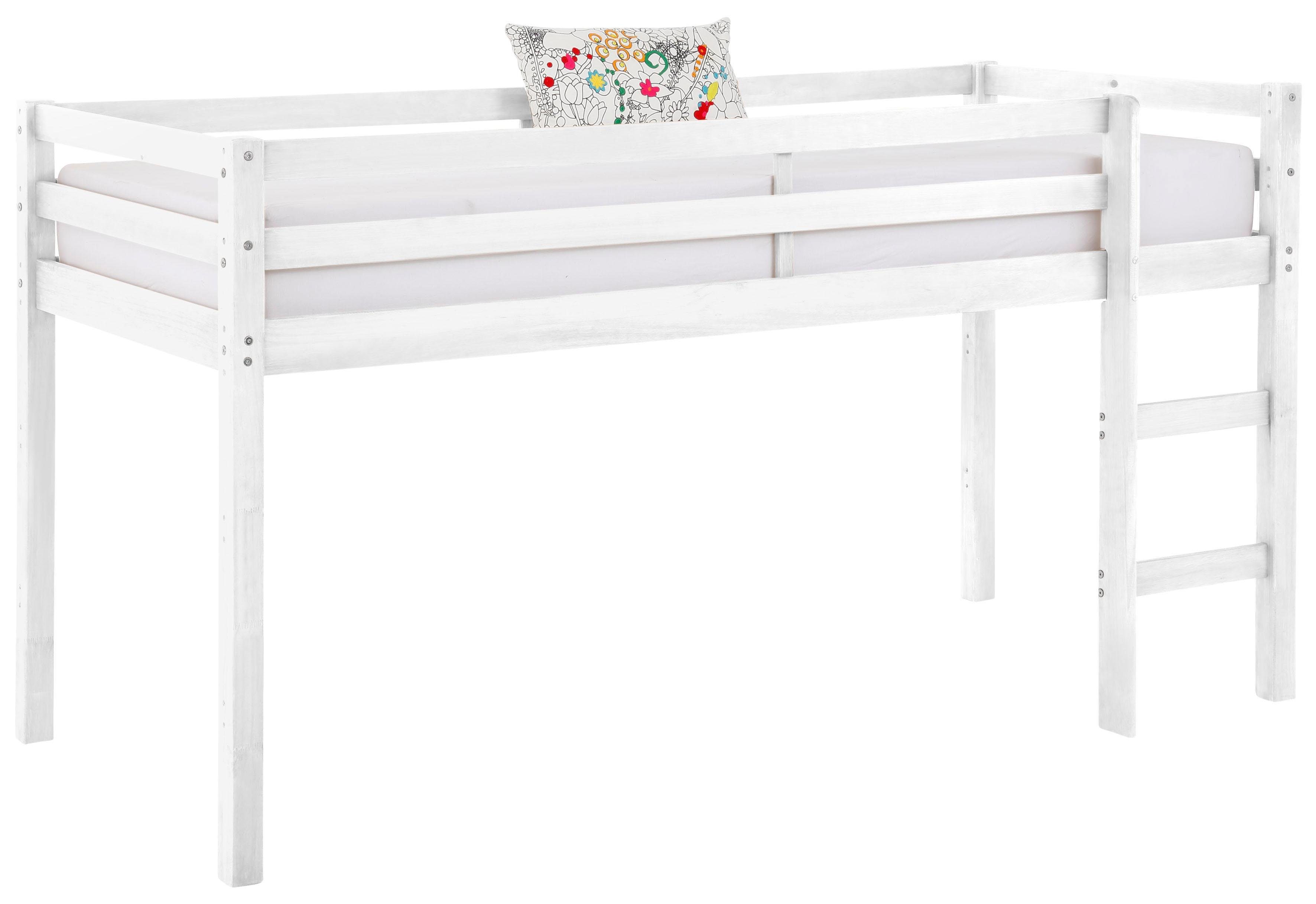 OTTO home Hochbett Alpi aus schönem massivem Kiefernholz, Außenmaßenbreite 103 cm
