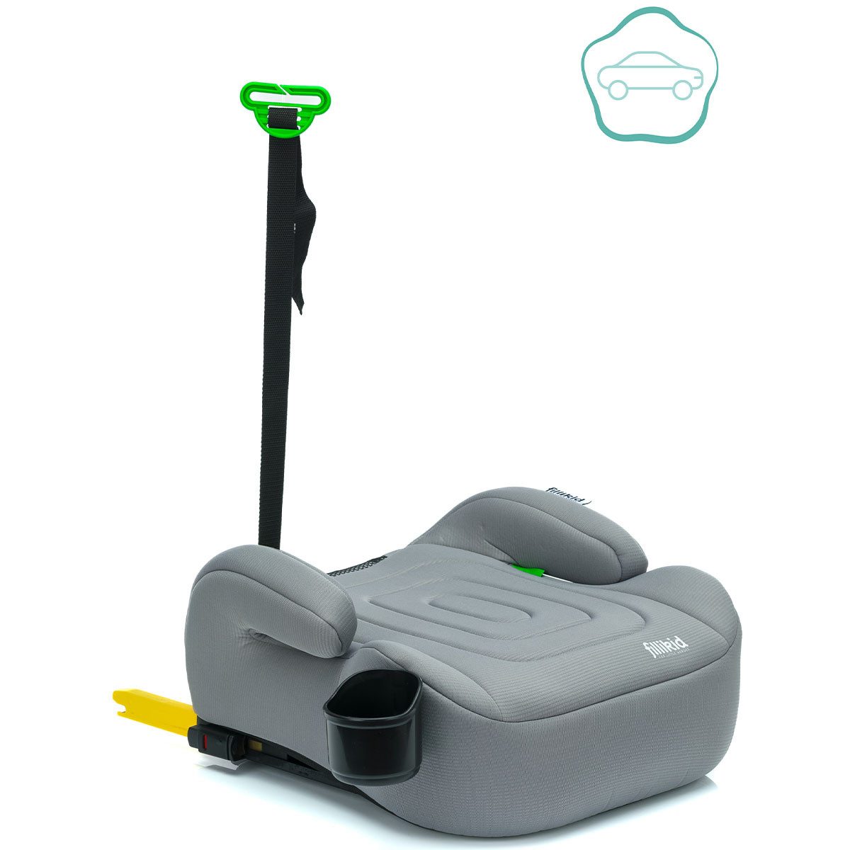 Fillikid Kindersitzerhöhung Fillikid Sitzerhöhung Flip Deluxe Auto grau, ab: 3 Jahren, bis: 12 Jahre – Bild 5 von 5