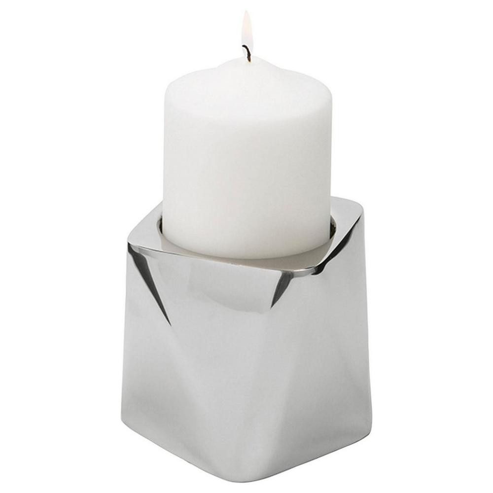 Fink Kerzenständer Fink NAVONA Kerzenständer 10 cm Exclusiv Edelstahl Stump günstig online kaufen