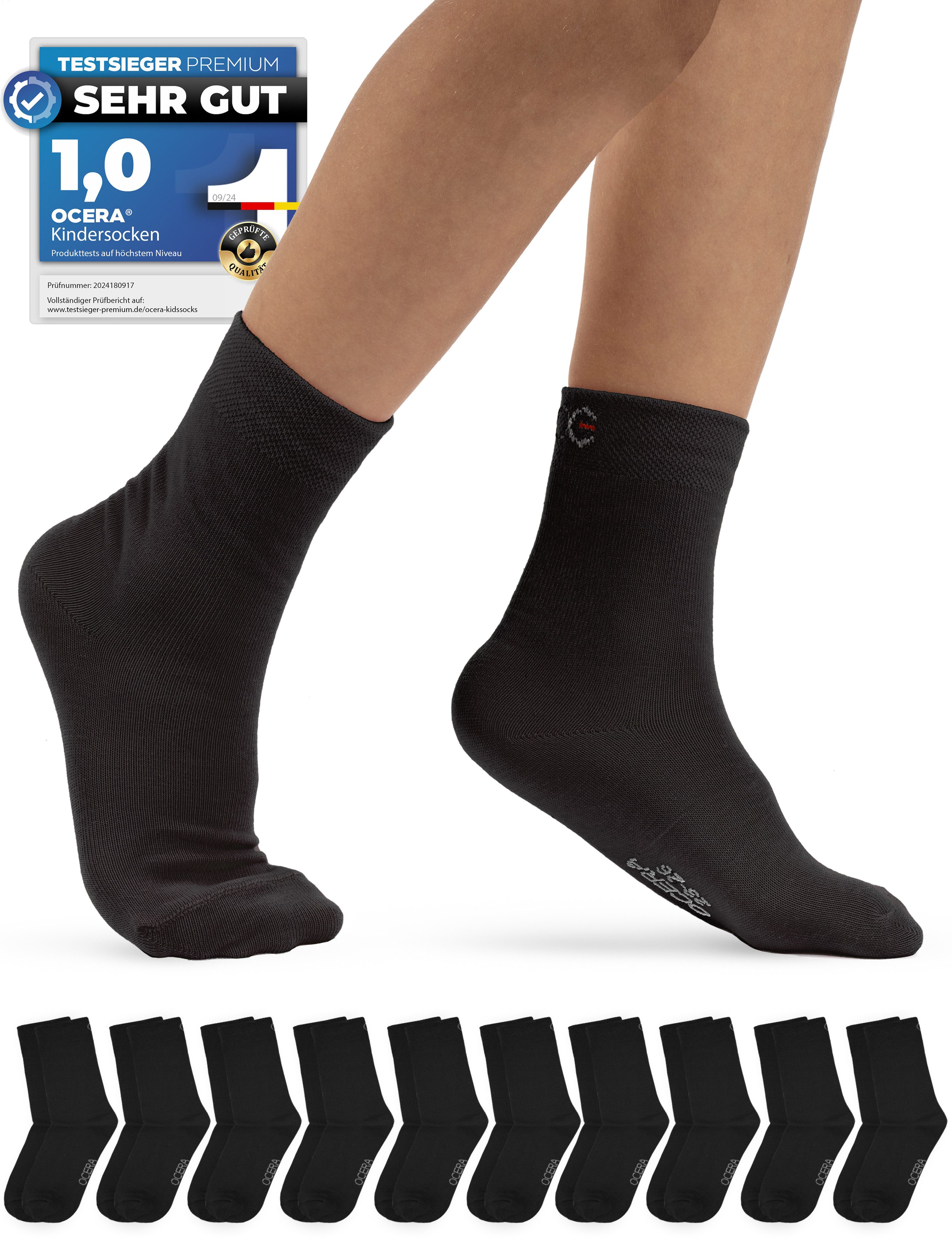OCERA Freizeitsocken OCERA Kinder Socken für Mädchen und Jungen - verschiedene Farben (10-Paar)