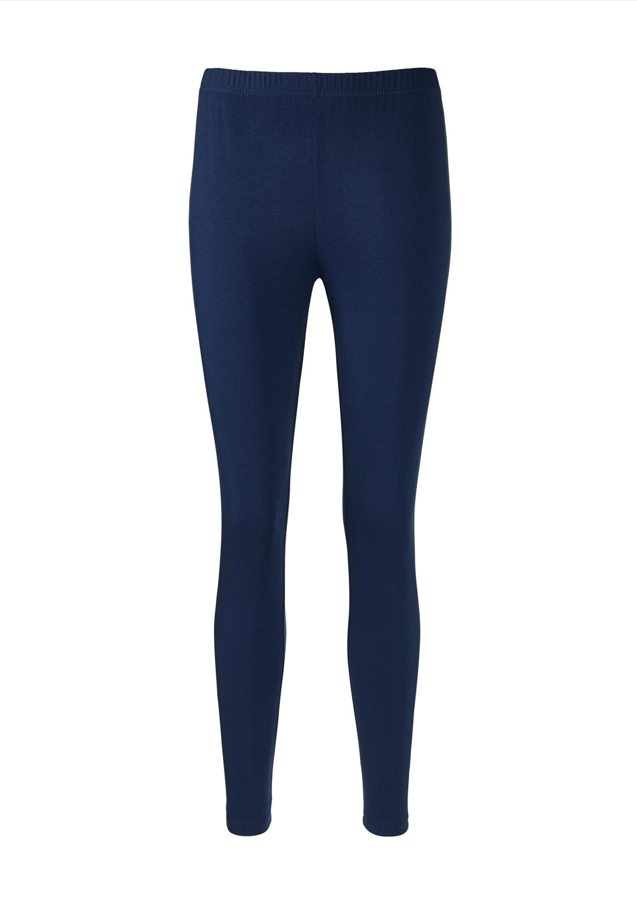 GOLDNER Thermoleggings Kurzgröße: Bequeme marine Leggings