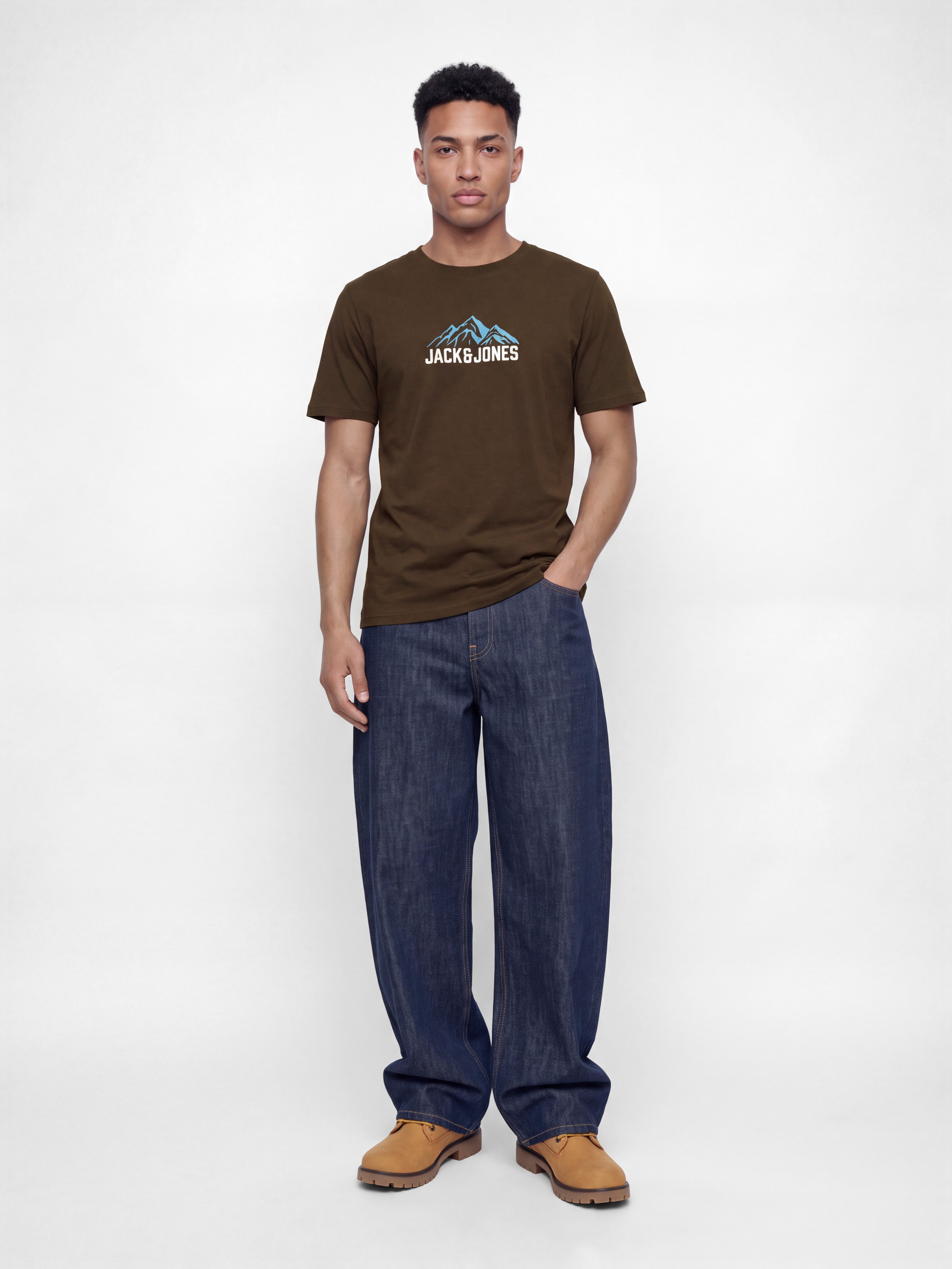 Jack & Jones T-Shirt JJROCHE TEE SS CREW NECK Baumwolle, regular fit – Bild 2 von 5