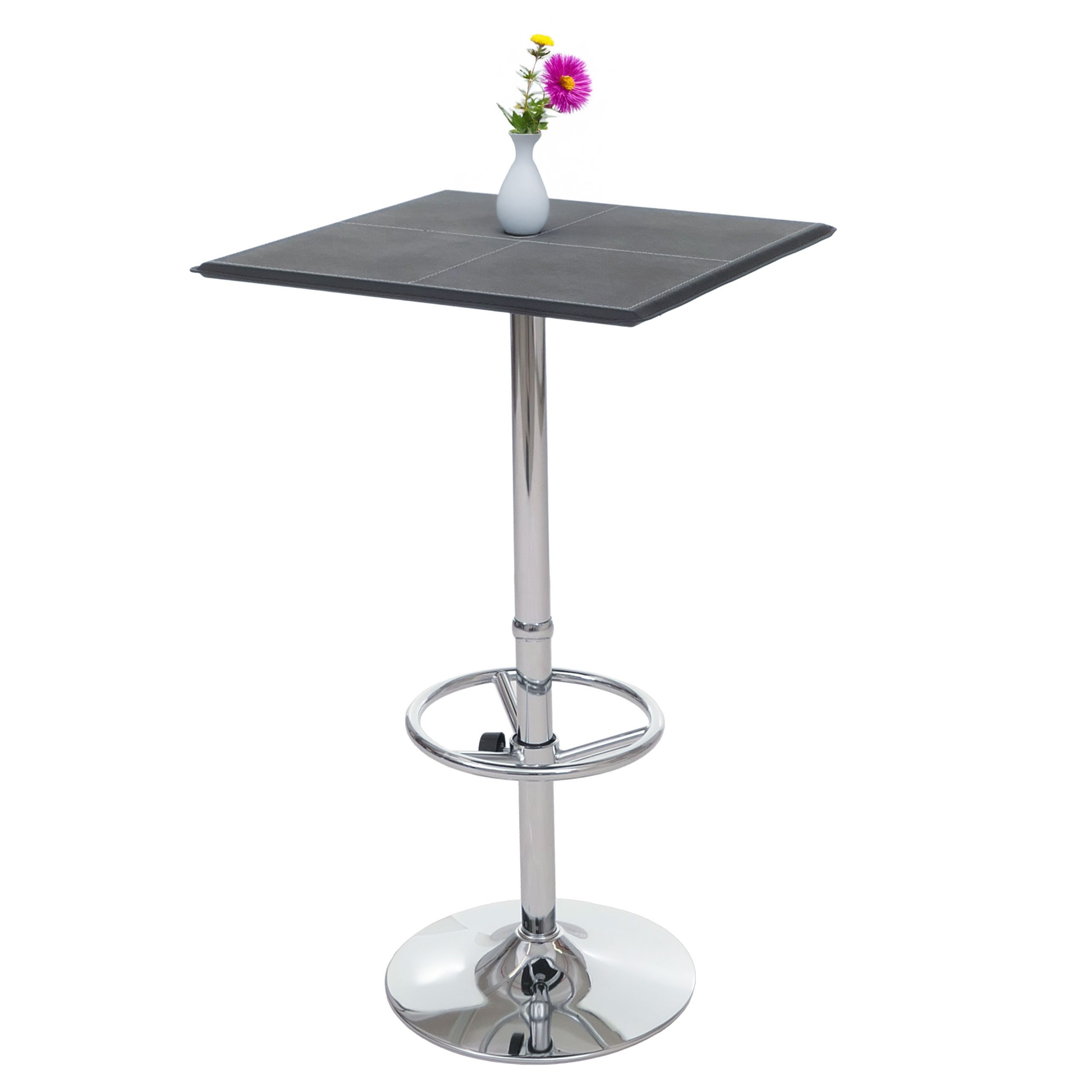 MCW Stehtisch Buffalo, Revolutionäres Design, Fußablage höhenverstellbar, Bodenschoner