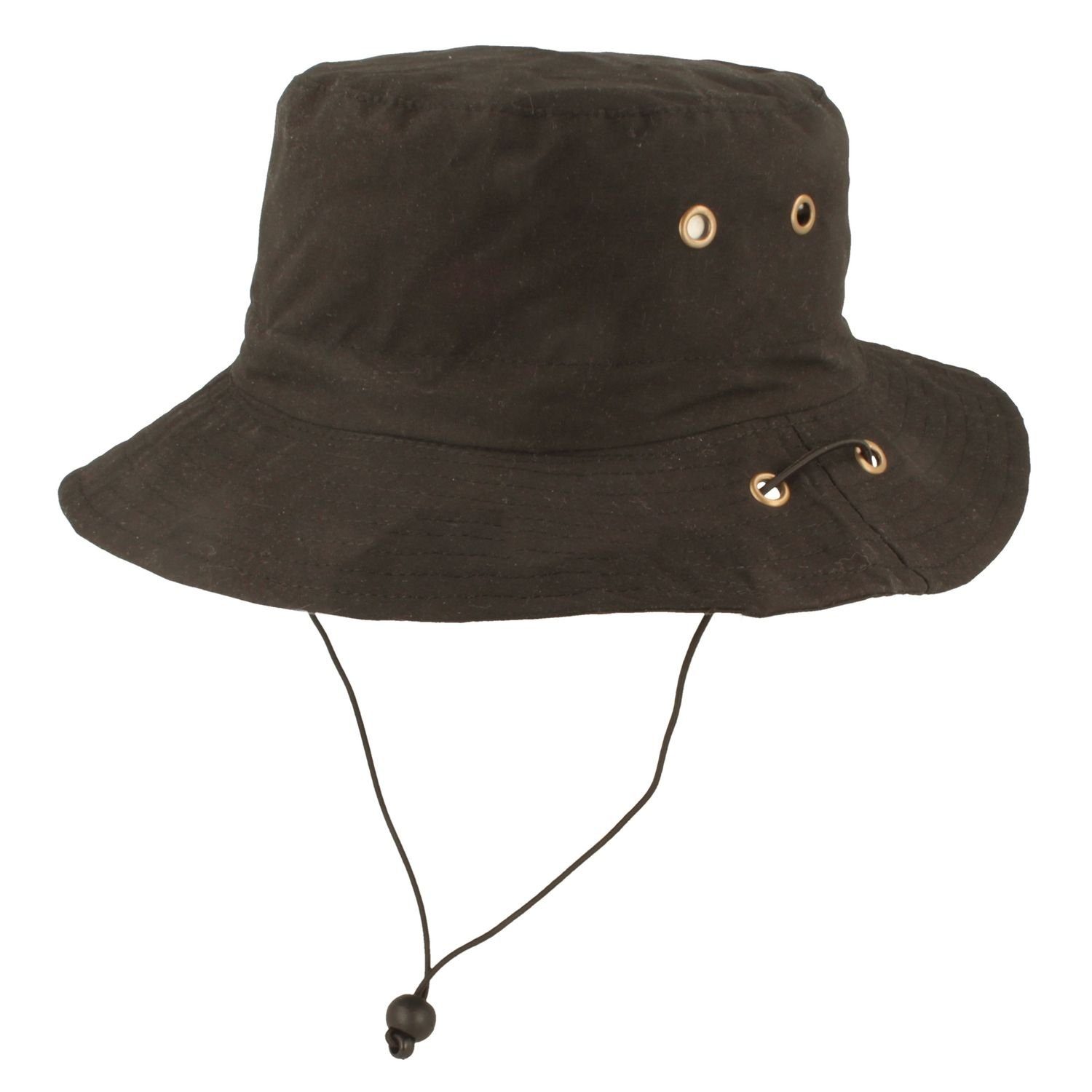 Breiter Fischerhut Fischerhut mit 40+ schwarz UV Kinnband