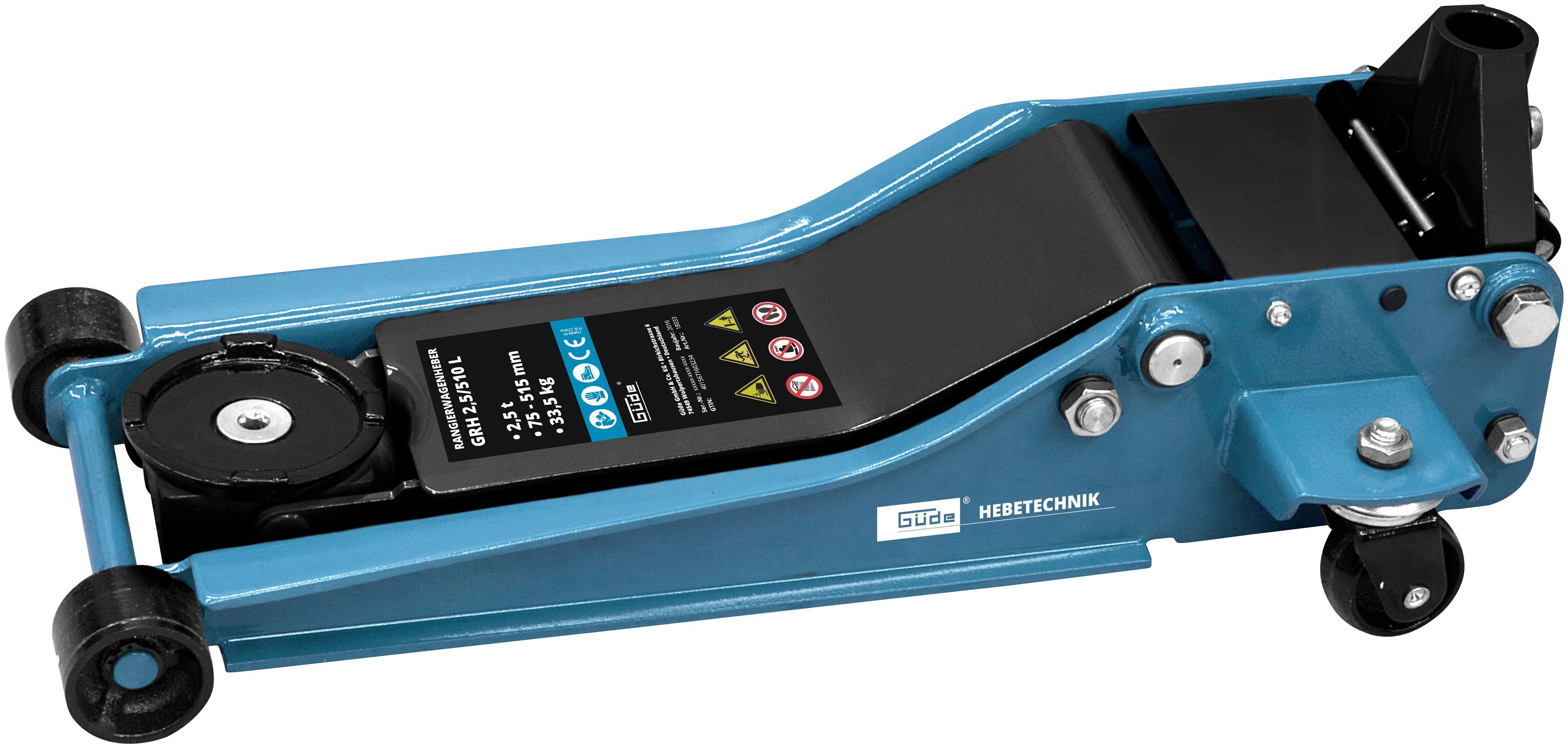 Güde Rangierwagenheber GRH 2,5/510 L, max. Hubhöhe: 51 cm, bis 2,5 t