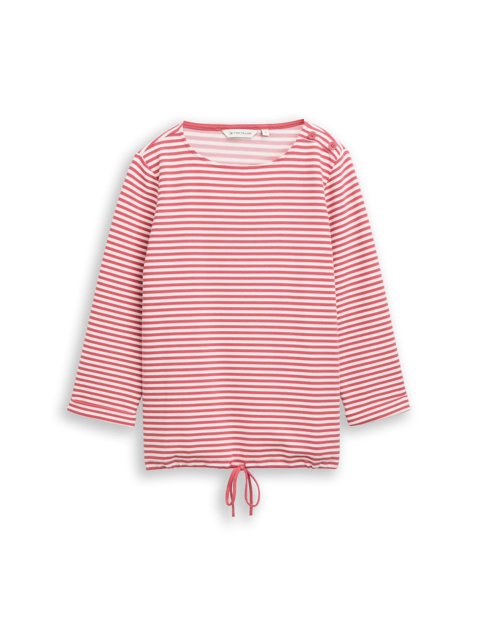 TOM TAILOR 3/4-Arm-Shirt T-Shirt Langarmshirt mit Knopf-Details günstig online kaufen