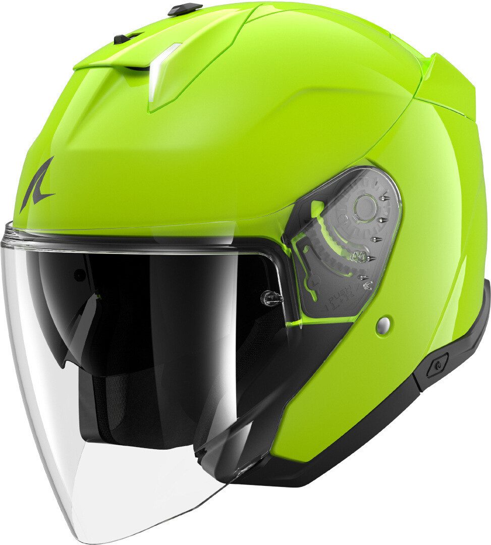 Shark Motorradhelm Skwal i3 Jet Blank Jethelm, vorbereitet für Kommunikationssystem,integriertes Sonnenvisier