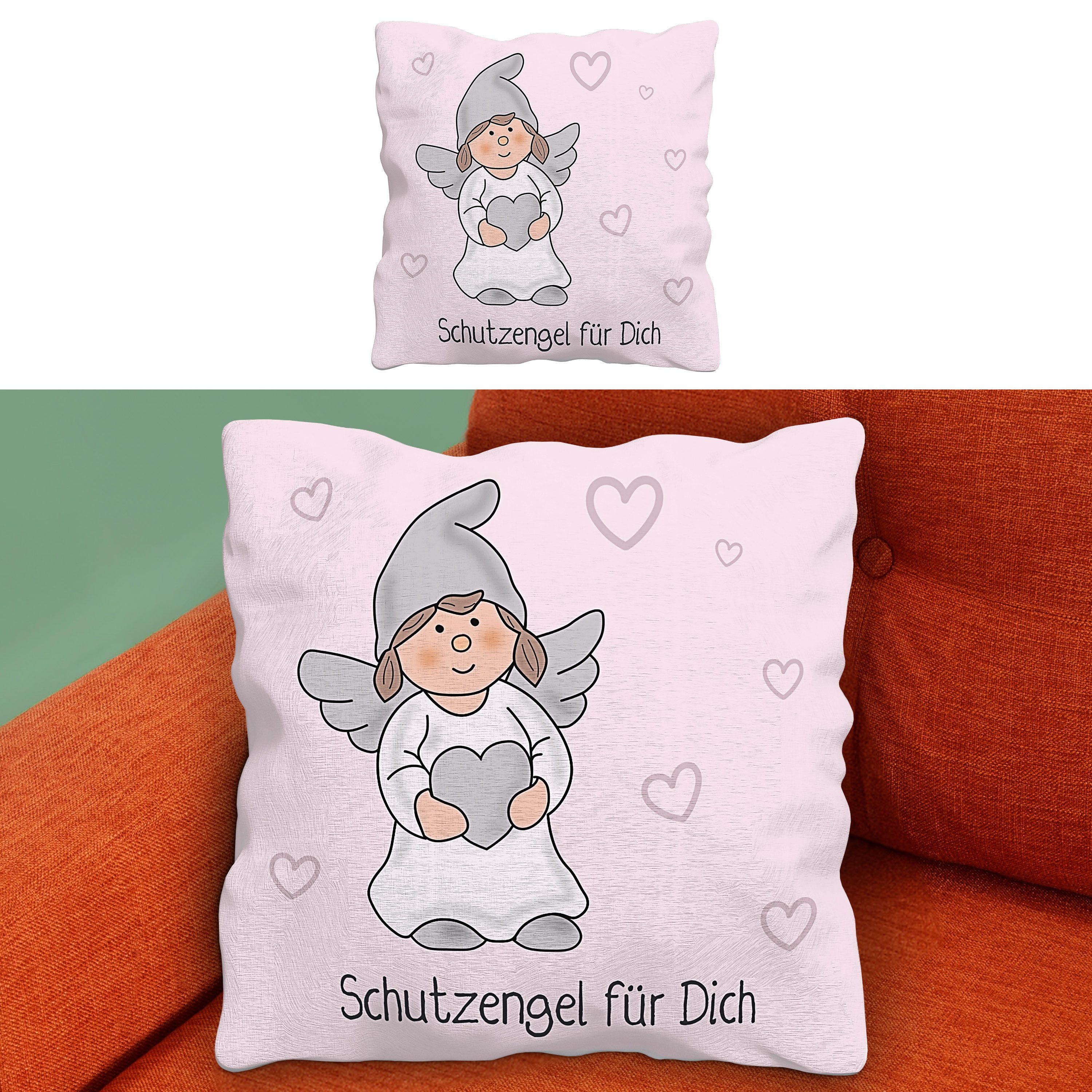 CEPEWA Dekokissen Kissen 'Schutzengel für Dich' günstig online kaufen