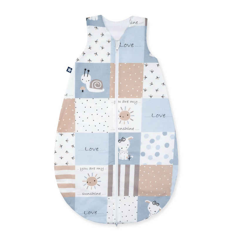 Julius Zöllner Babyschlafsack Schlafsack Schlafsack Patch blue 90 (1 tlg), Schlafsack Babyschlafsack