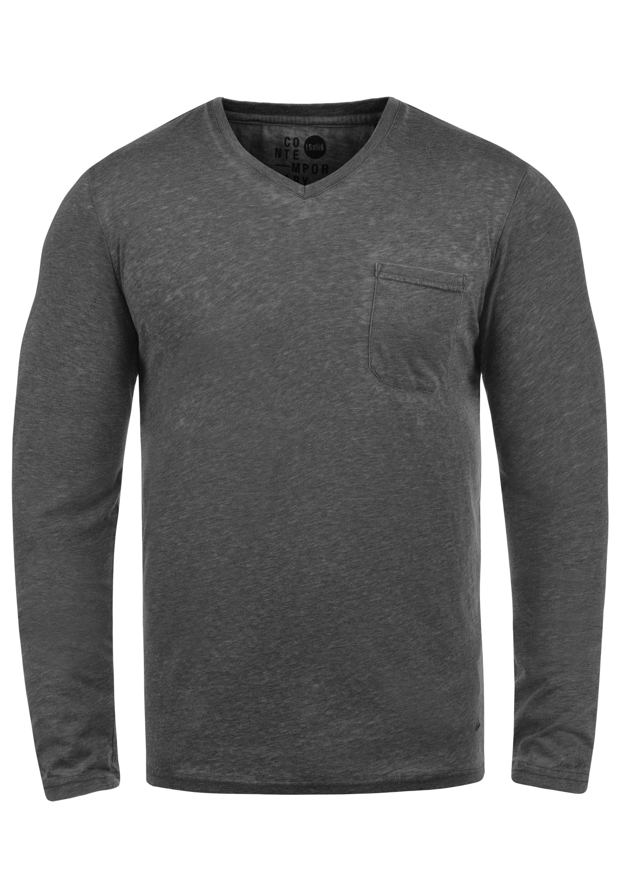 !Solid Langarmshirt SDThem Longsleeve mit Brusttasche