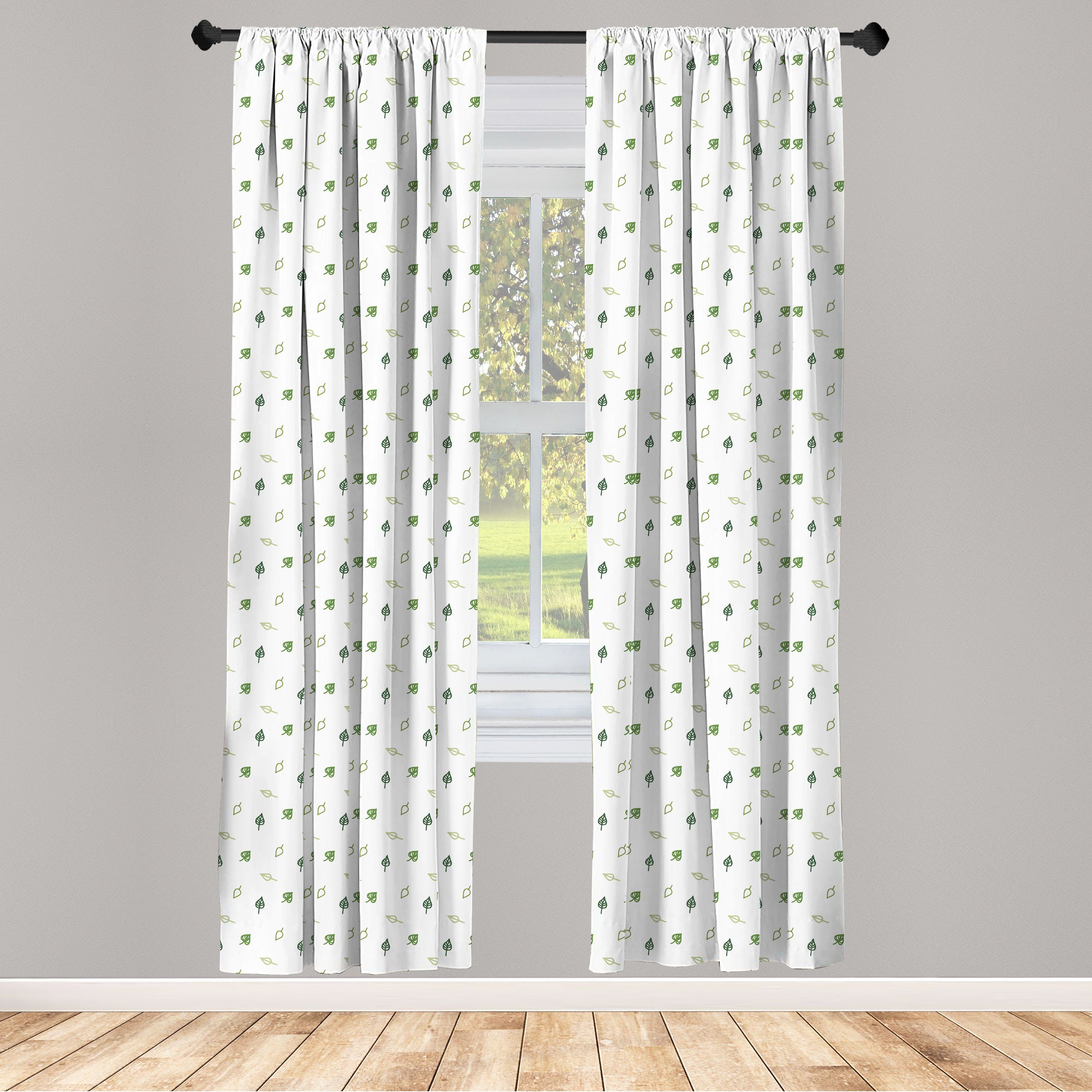 Gardine Vorhang für Wohnzimmer Schlafzimmer Dekor, Abakuhaus, Microfaser, Grün Moderne und minimalistisch