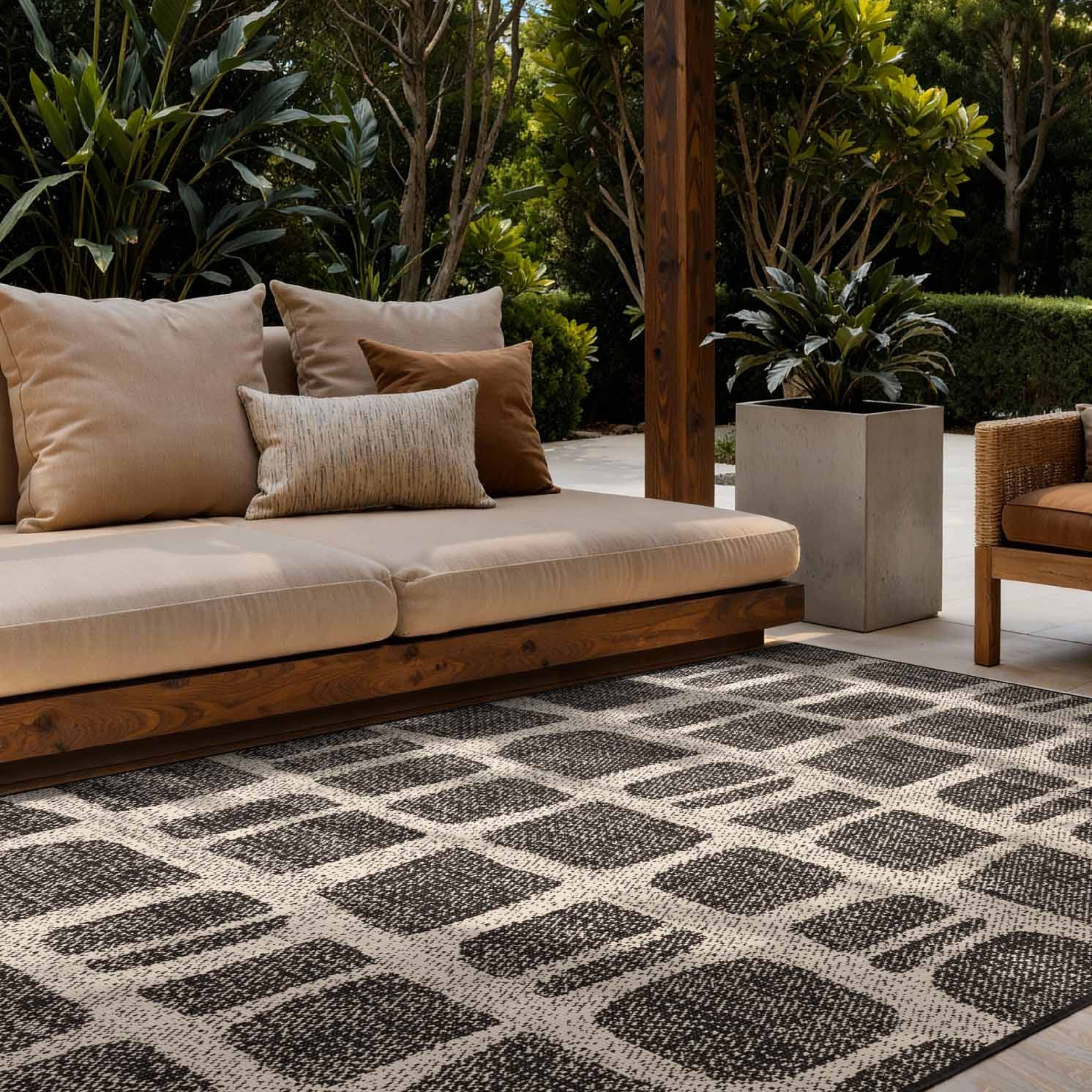 Ted Baker Teppich Ruskin, Wendeteppich, rechteckig, Höhe: 8 mm, Designteppich, Wetterfest, Pflegeleicht, Modern, Wohnzimmer, Terrasse