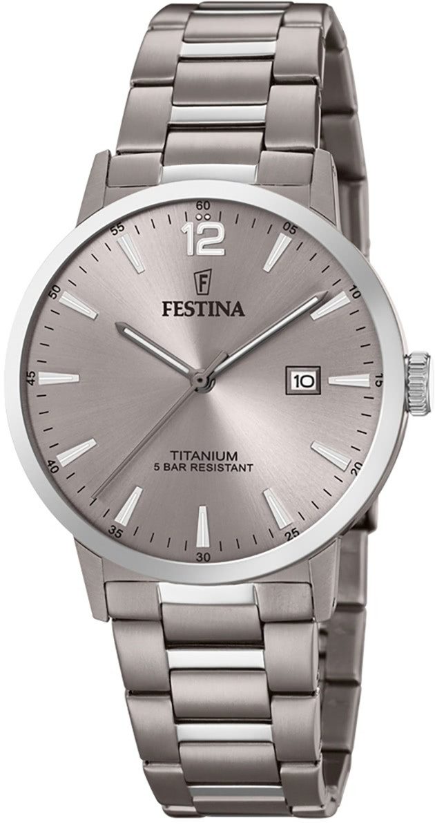 Festina Quarzuhr Festina Herren Uhr F20435/2 Analog Titan, (Analoguhr), Her günstig online kaufen