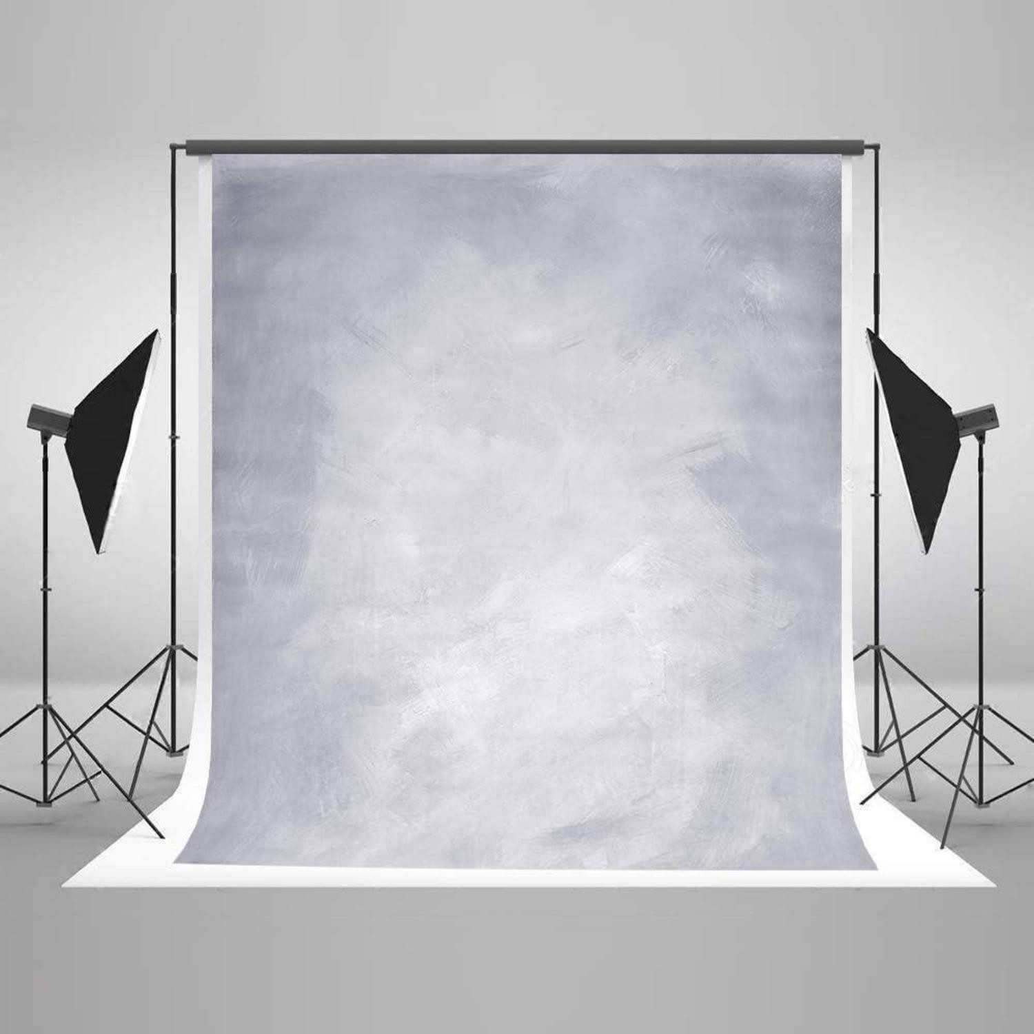 LuxusKollektion Hintergrundtuch Fotohintergrund Grau Abstrakt Mikrofaser Newborn Retro 3x3m J13734