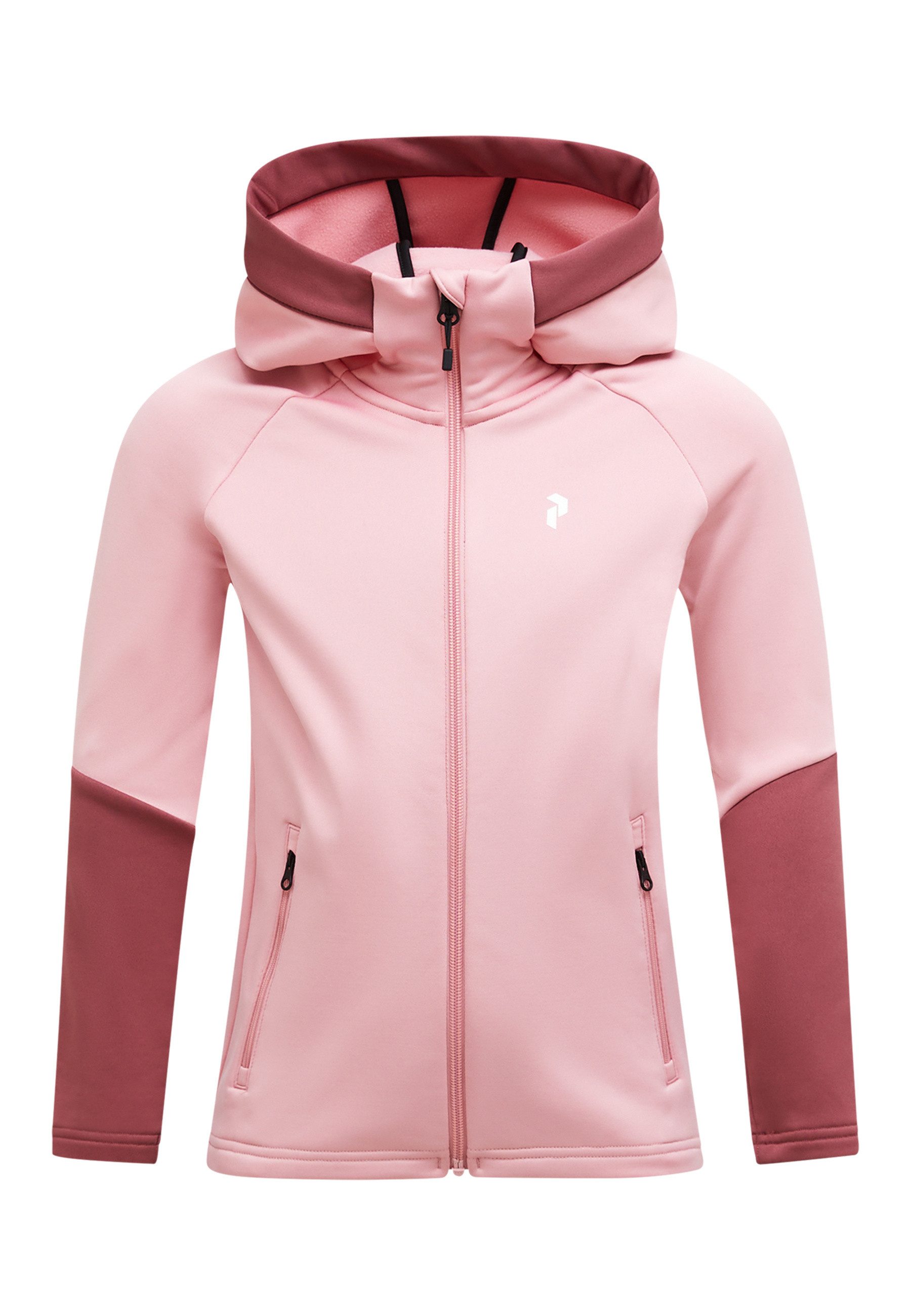 Peak Performance Fleecejacke Jr Rider Essentials Midlayer Zip Hood mit sportivem Design
