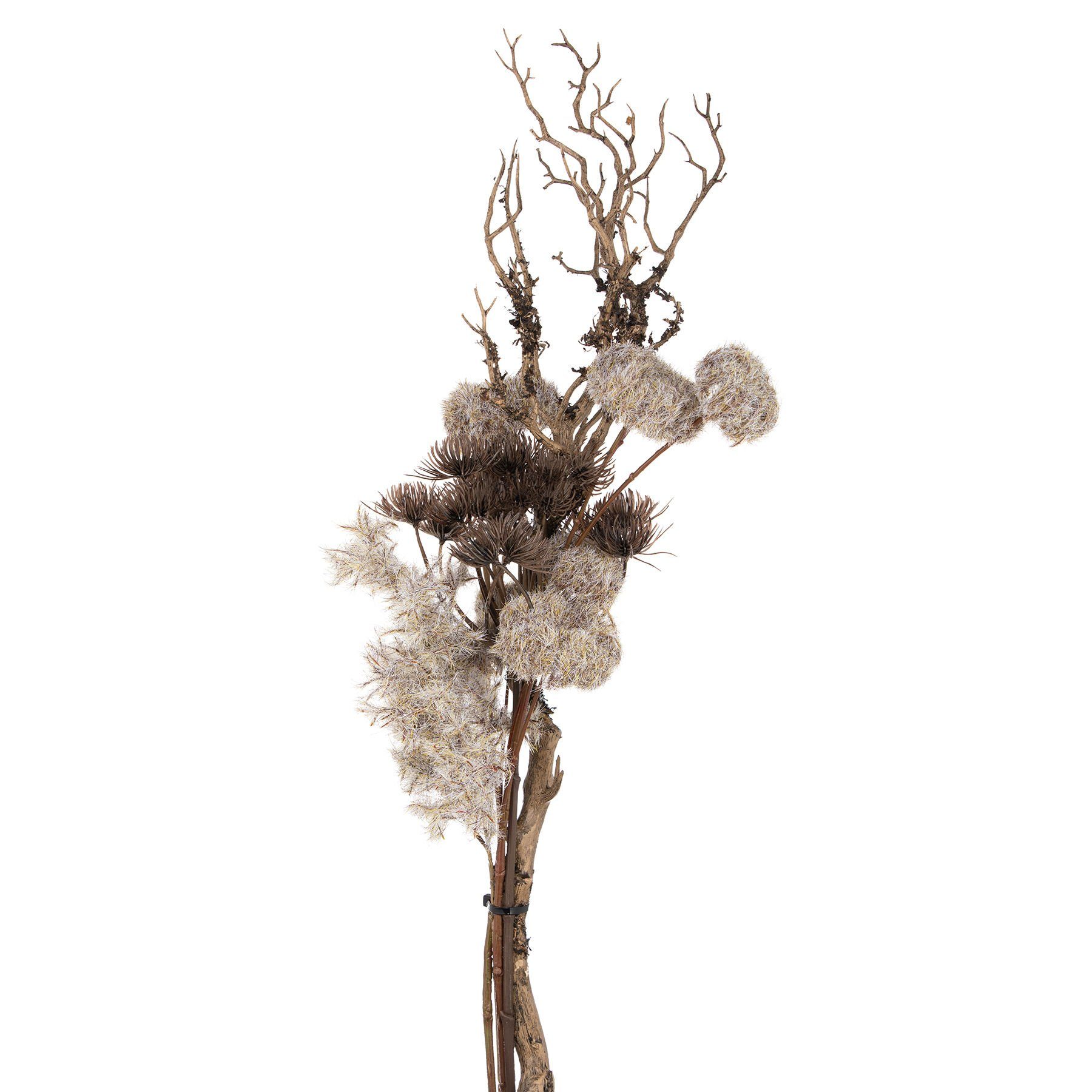 Kunstpflanze aus Kunststoff, Georg Stiels, 5 bestäubt Kunst-Schnee mit Deko-Zweige