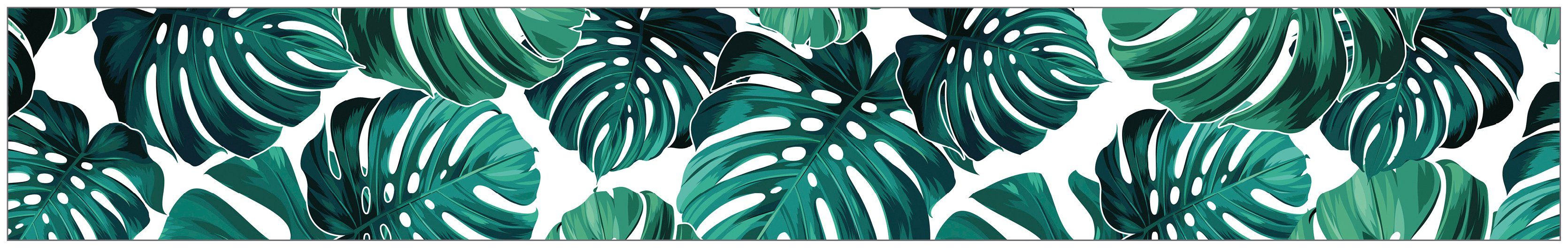 Fensterfolie petrol, Monstera blickdicht, glatt, MySpotti, Sichtschutz look