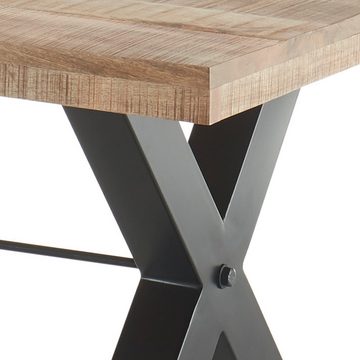 Lomadox Esstisch AMSTERDAM-119, Massivholztisch Tisch Platte aus Mango Holz BxHxT: ca. 200x77x100 cm