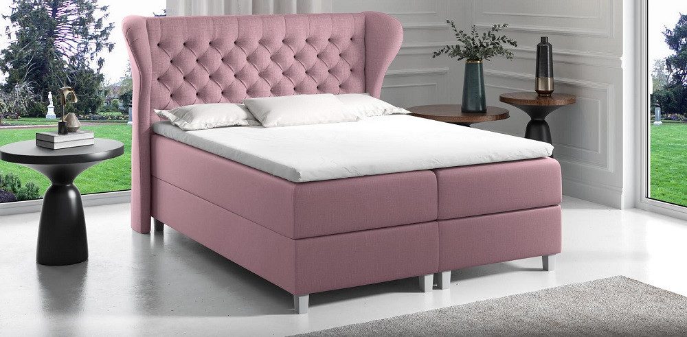 Xlmoebel Boxspringbett Chesterfield Boxspringbett aus Samt in elegantem Design (1-St., Bett), Hergestellt in Europa