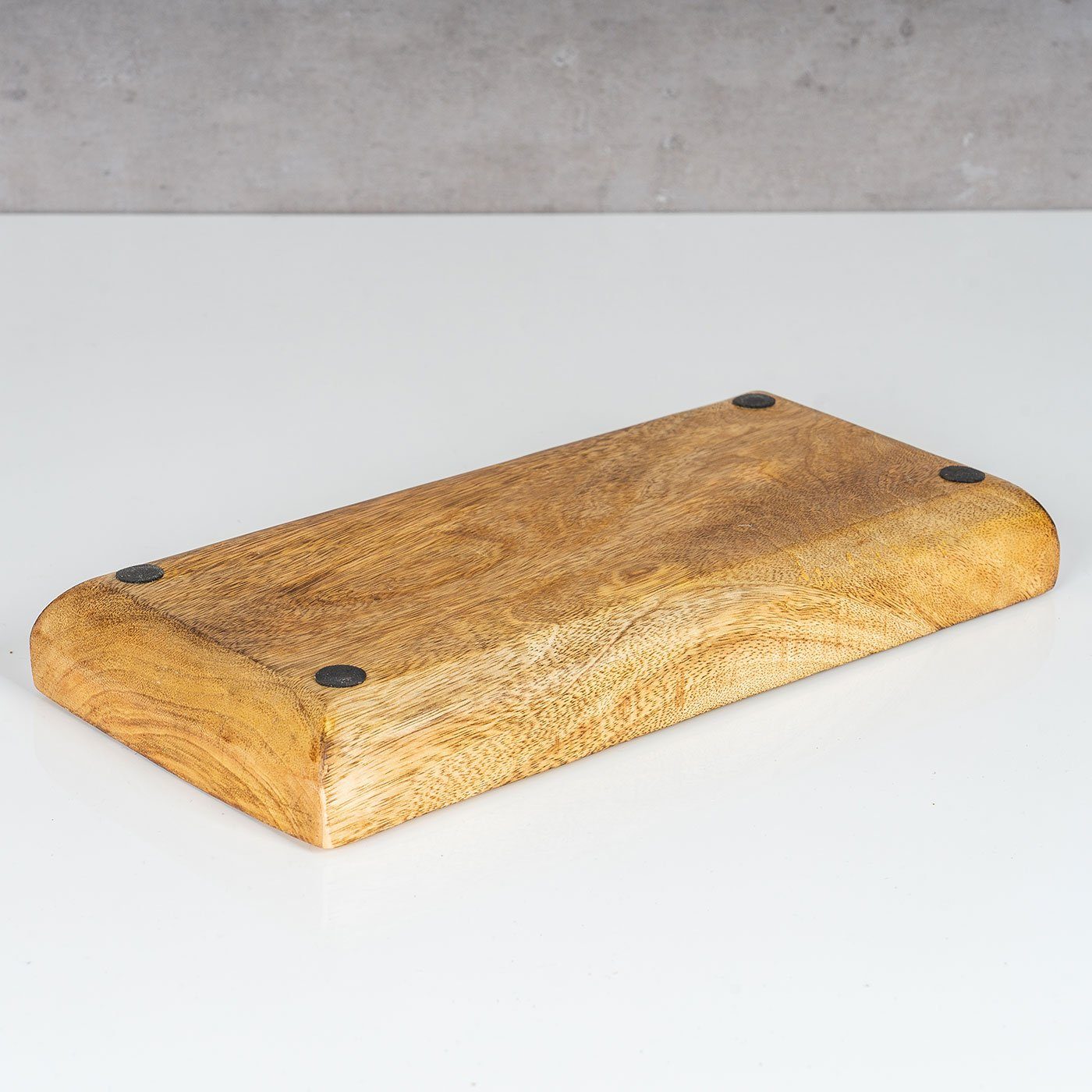 Levandeo® Obstschale Tischdeko cm Dekotablett, 31x15 Holzschale Tablett Mango