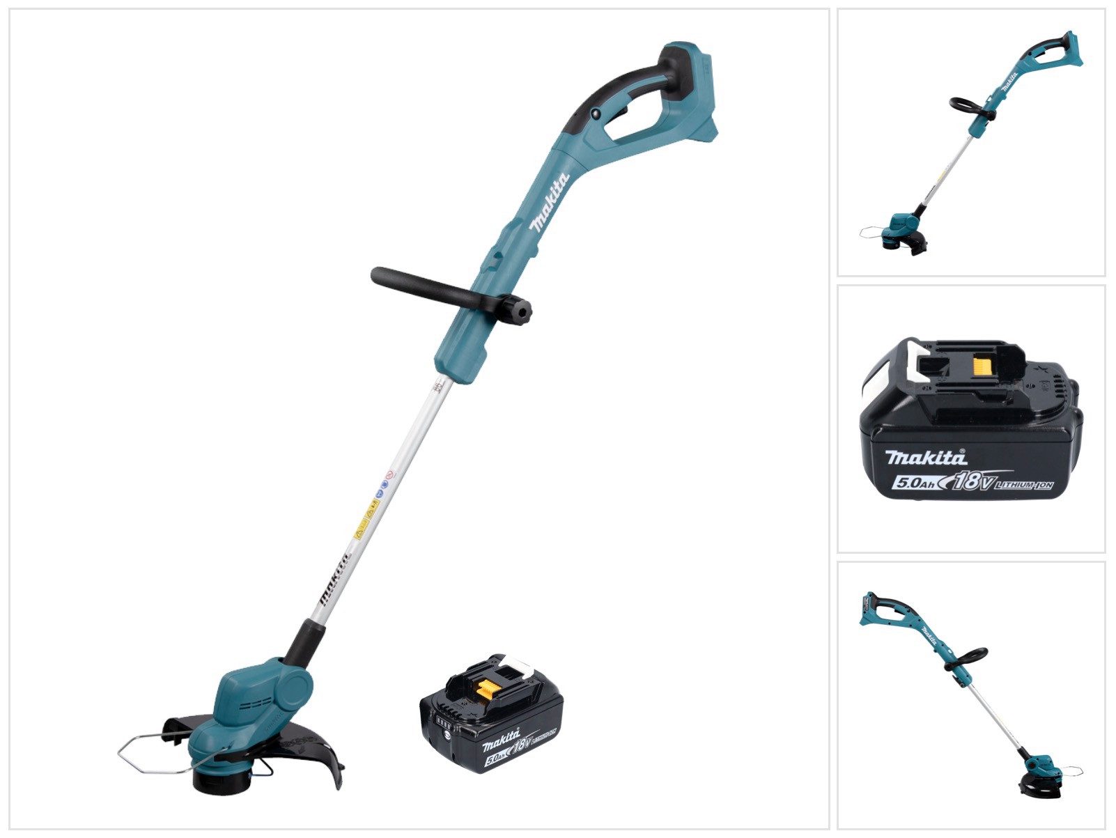 Makita Benzin-Motorsense DUR 193 T1 Akku Rasentrimmer 18 V 260 mm + 1x Akku 5,0 Ah - ohne Lade