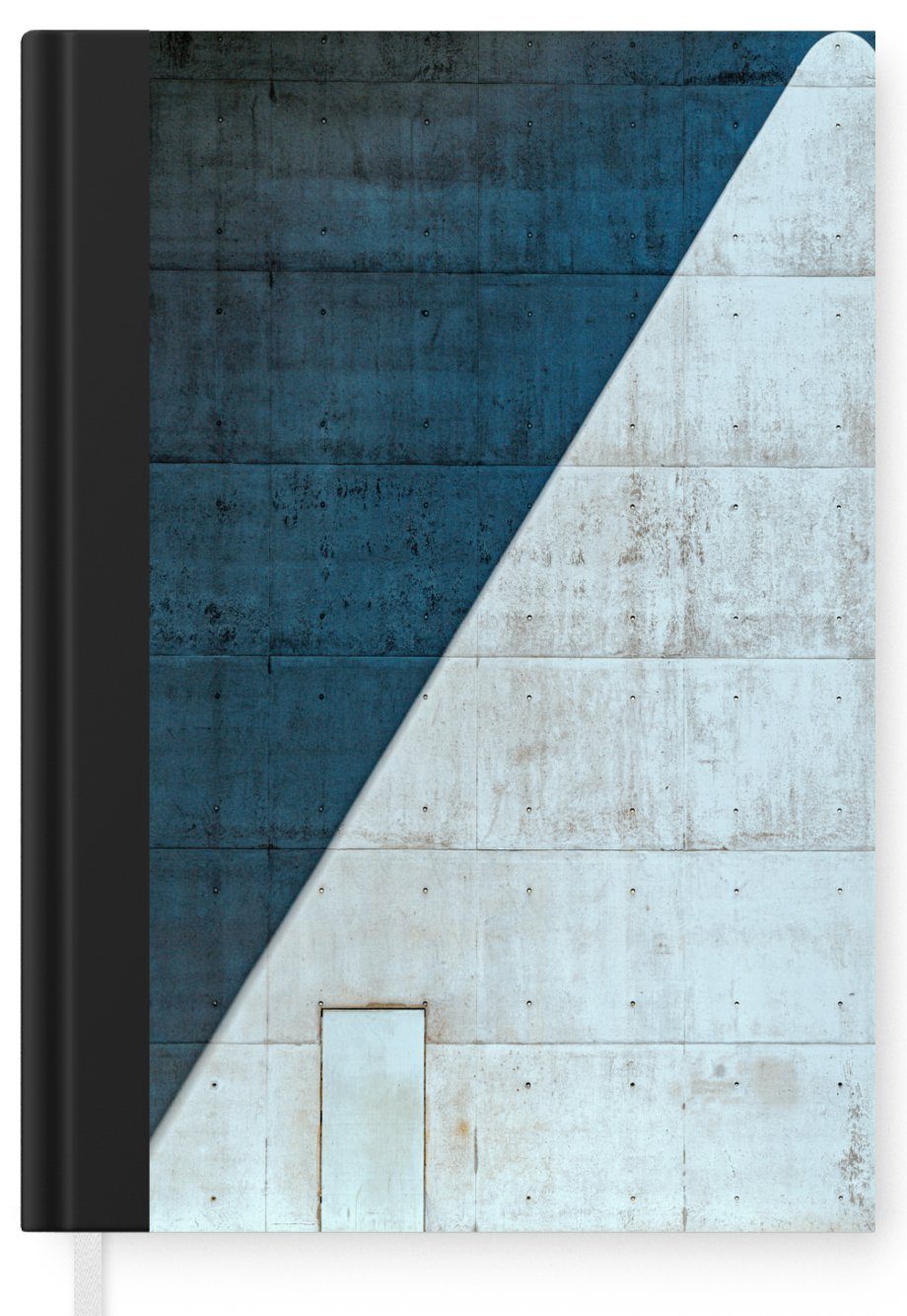Journal, - - Architektur - MuchoWow Haushaltsbuch Merkzettel, Vintage, A5, Tür Notizheft, Blau Tagebuch, Seiten, Notizbuch 98