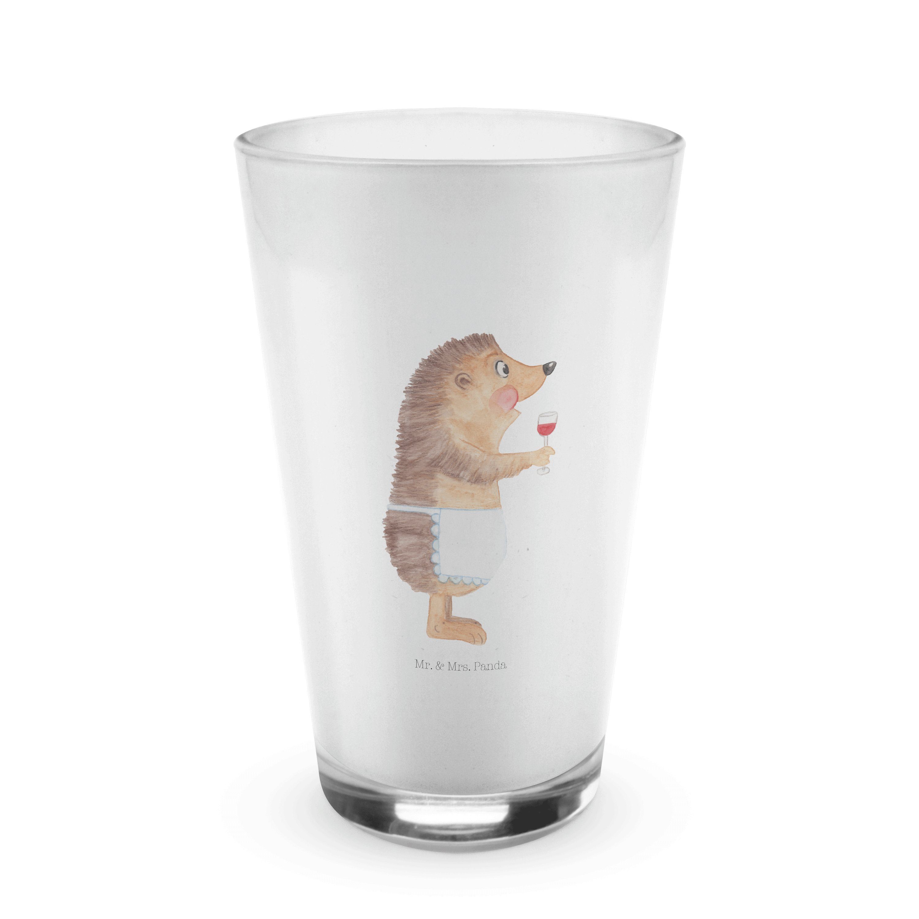 Glas Igel Wein - Transparent - Geschenk, Gute Laune, Geschenk Weinliebhabe