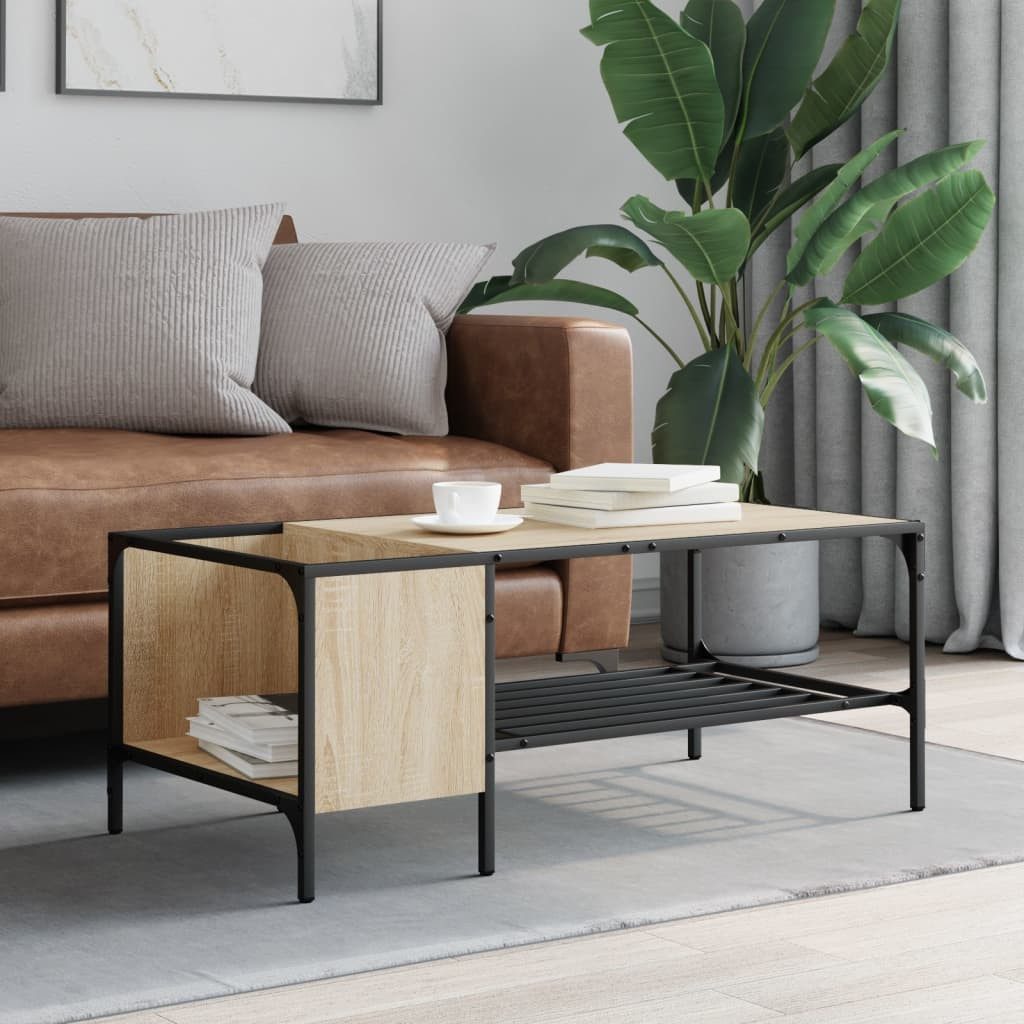 vidaXL Couchtisch Couchtisch mit Regal Sonoma-Eiche günstig online kaufen