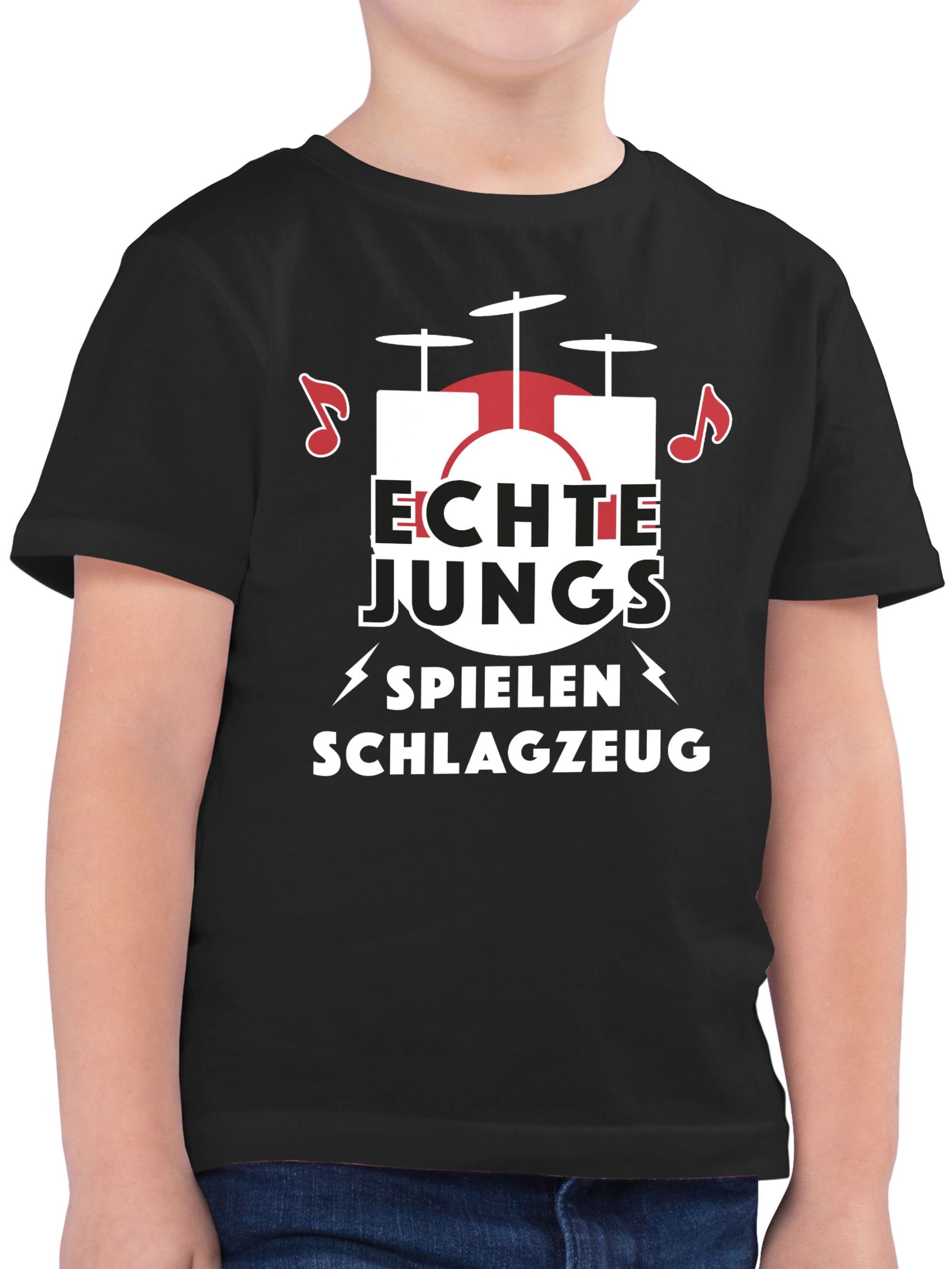 Shirtracer TShirt Echte Jungs spielen Schlagzeug Statement Sprüche Kinder