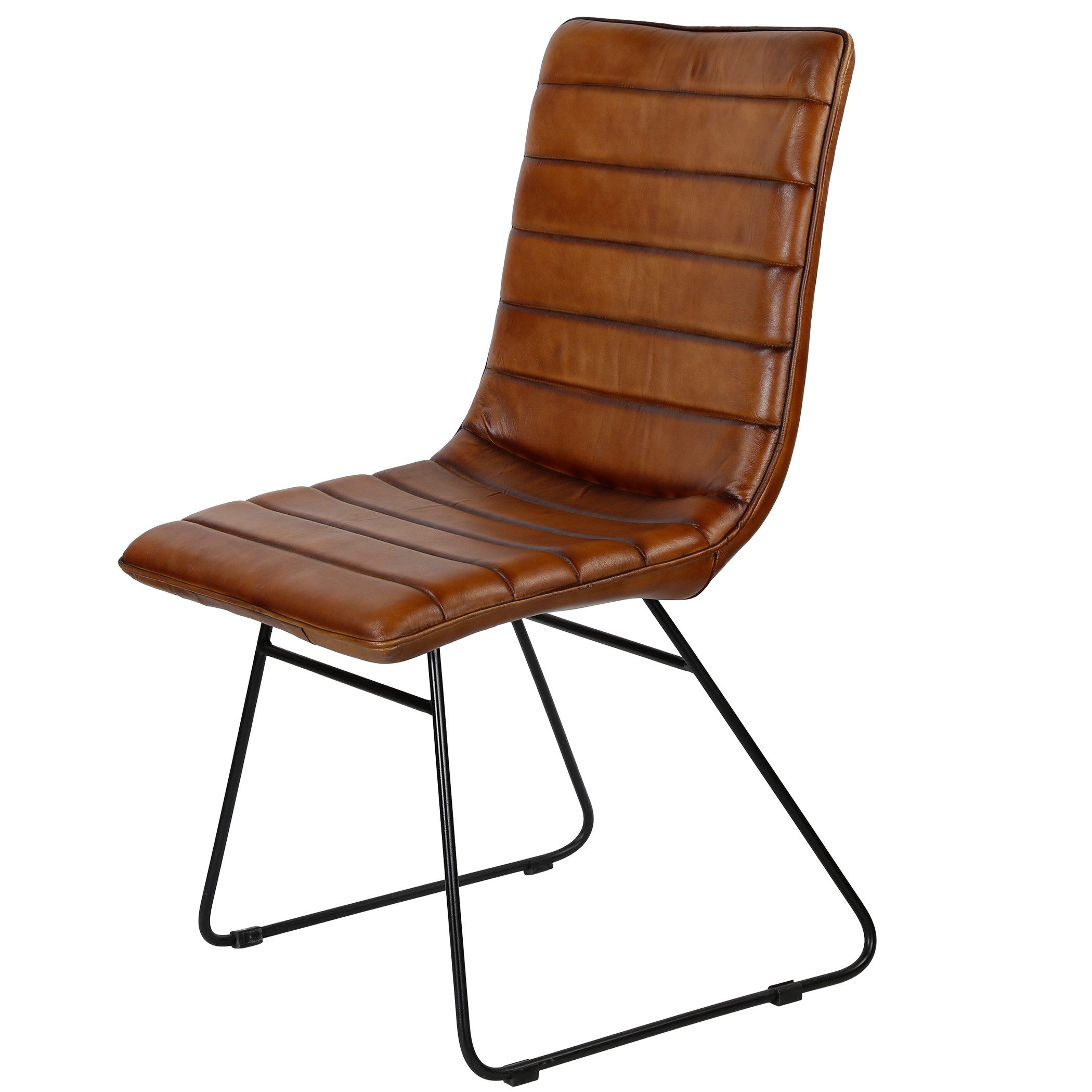 Casa Moro Esszimmerstuhl Lederstuhl Polsterstuhl Braun günstig online kaufen