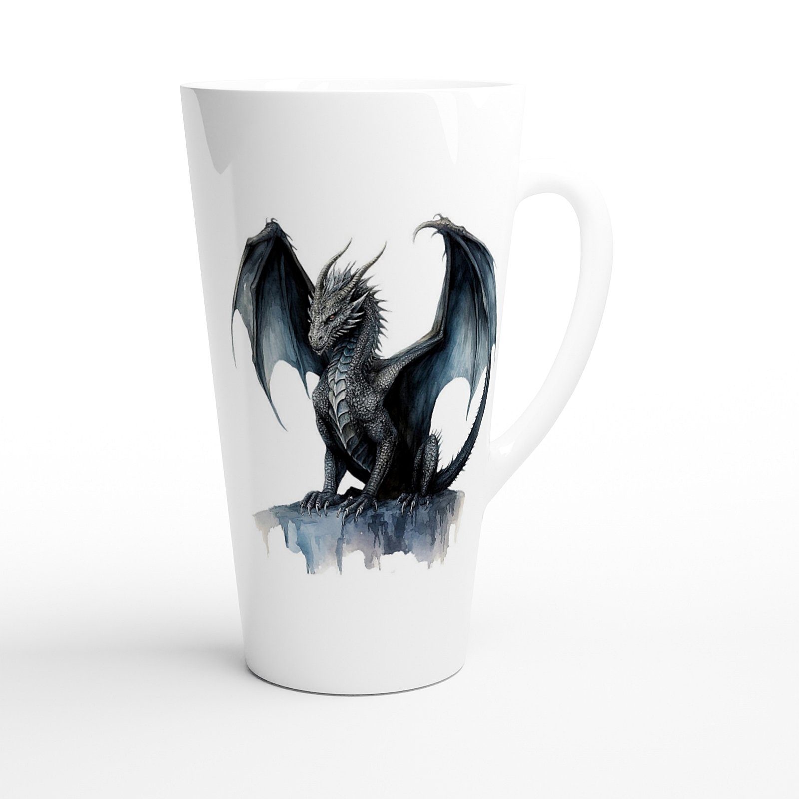 Alltagszauber Latte-Macchiato-Tasse - Jumbo-Tasse DRACHEN, Keramik, extra groß, für ca. 500ml Inhalt
