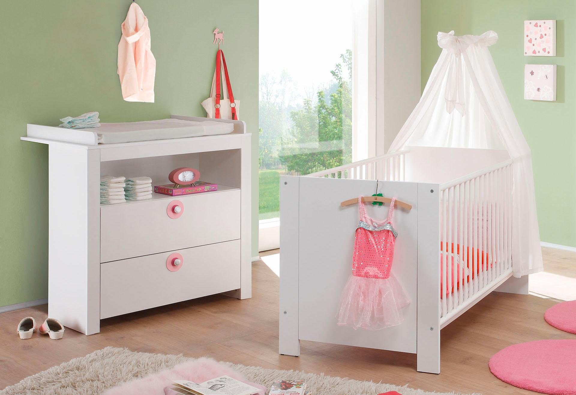 trendteam Olivia baby furniture set, limited time deal! (value set, 2-piece, bed, changing table), bed + changing table