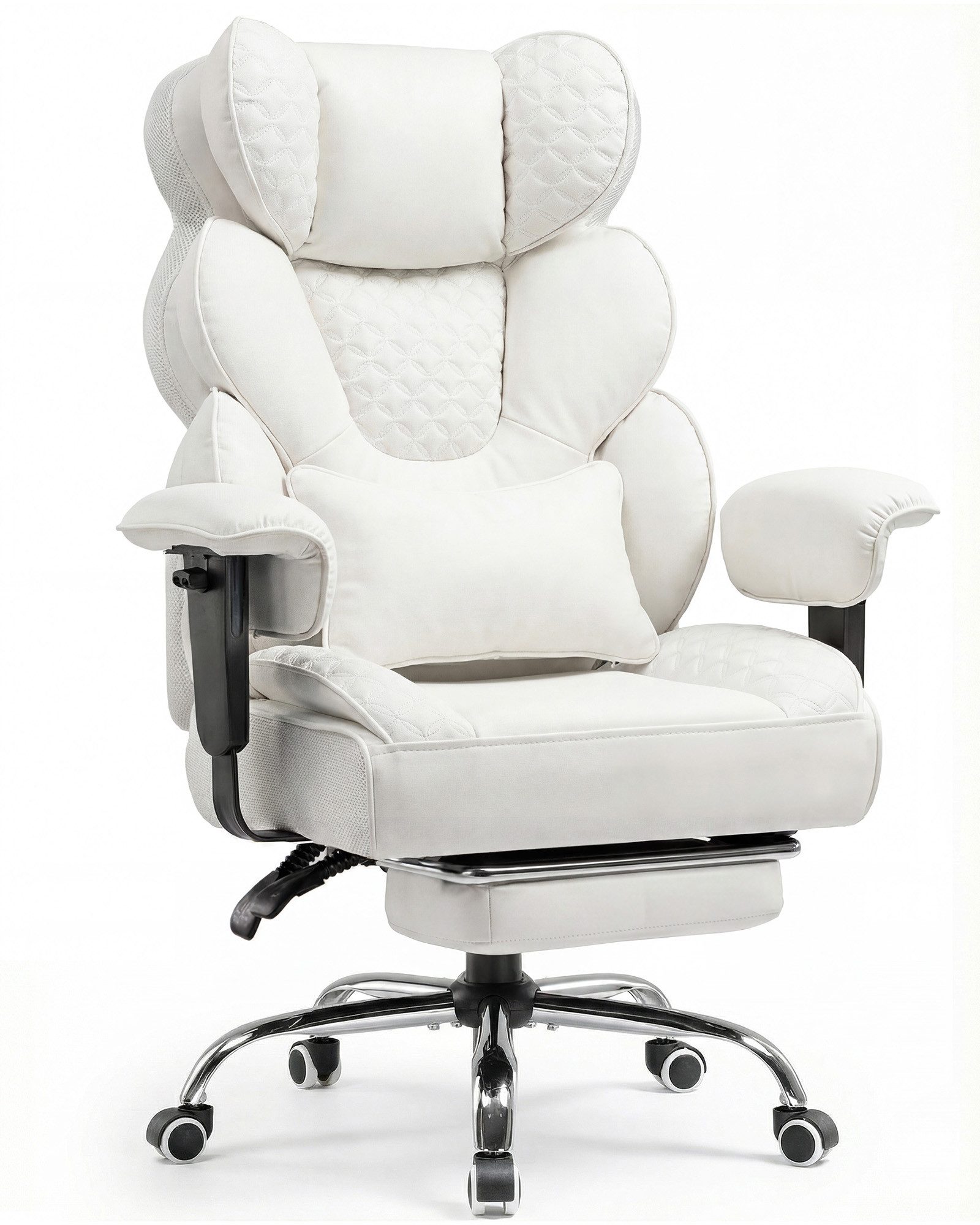 COMHOMA Gaming-Stuhl Ergonomischer Bürostuhl 180 kg, mit Lendenstütze & Fußstütze, 150° verstellbare Rückenlehne, hoher Chefsessel