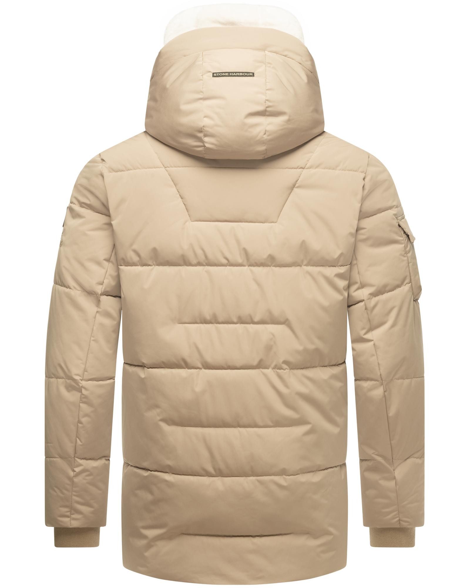 Stone Harbour Winterjacke Lauroo XX urbane Herren Steppjacke mit kuscheligem Teddyfleece