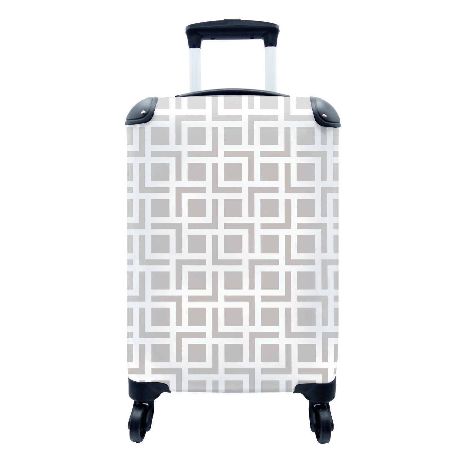 Trolley, Rollen, mit Ferien, Muster, Gestaltung Linie 4 - MuchoWow Handgepäck Reisetasche rollen, Reisekoffer - Handgepäckkoffer für