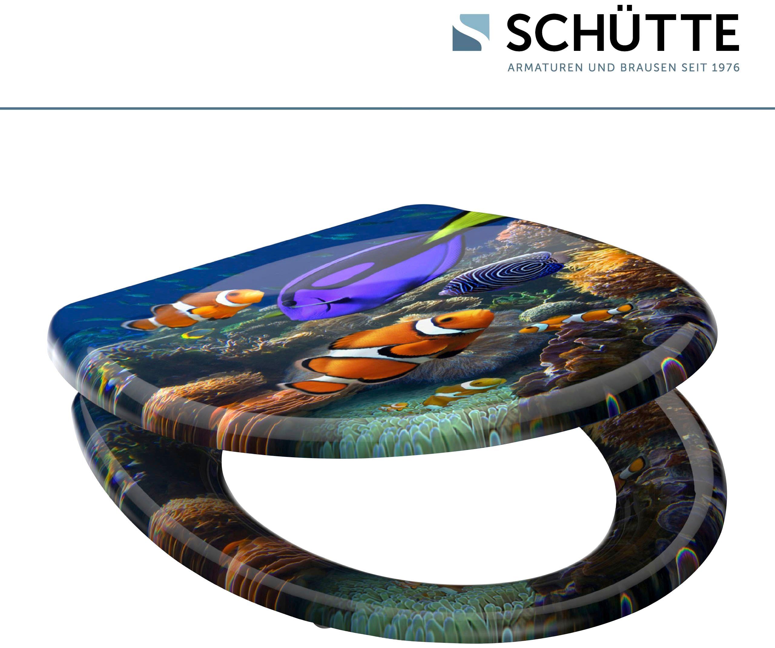 Schütte WC-Sitz SEA LIFE, bruchsicher und kratzfest, Absenkautomatik, Standardmaß