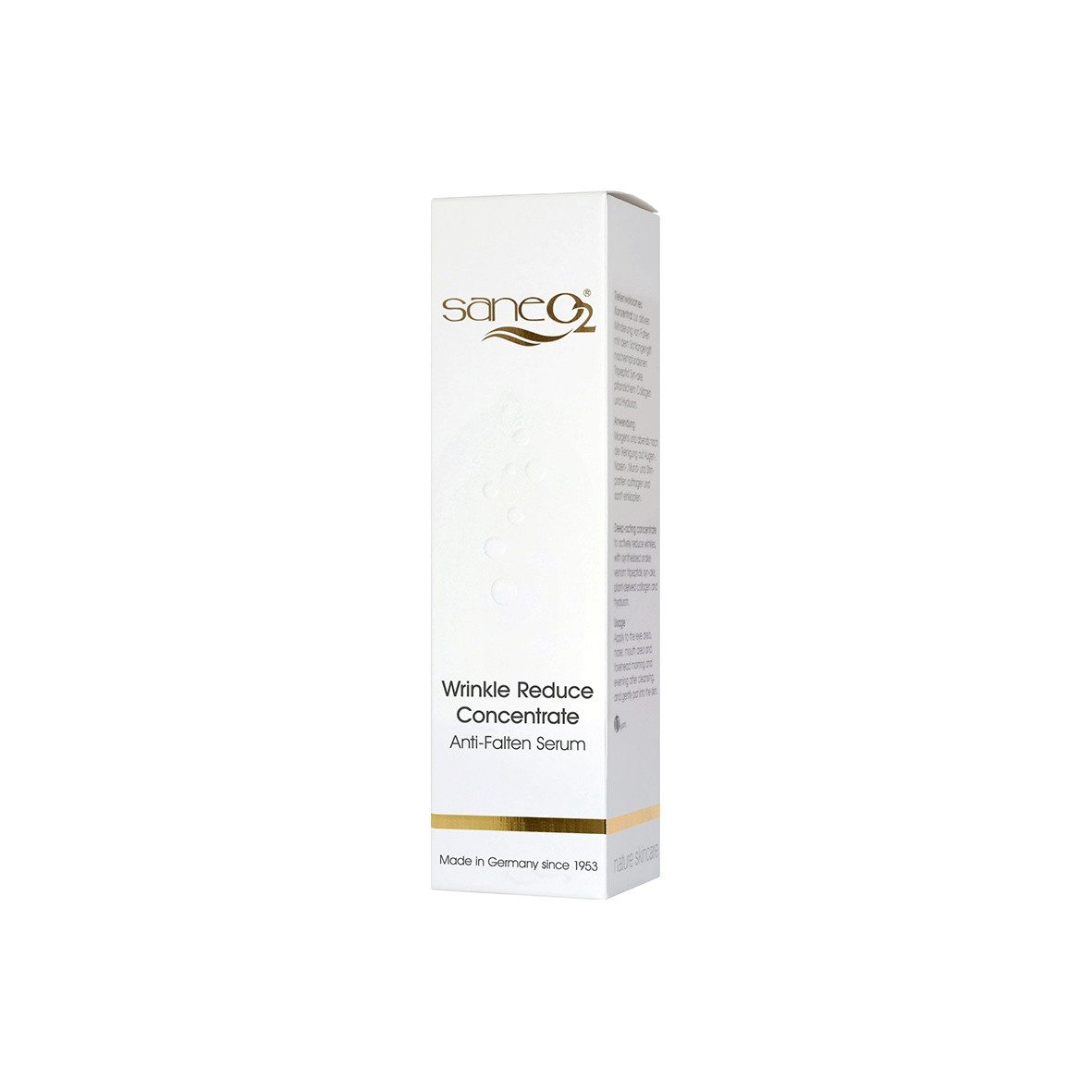 GW Nature Cosmetic Anti-Falten-Serum SaneO2® Wrinkle Reduce Concentrate 15 ml - Antifaltenserum, Mit Syn-Ake, Hyaluron & pflanzlichem Collagen