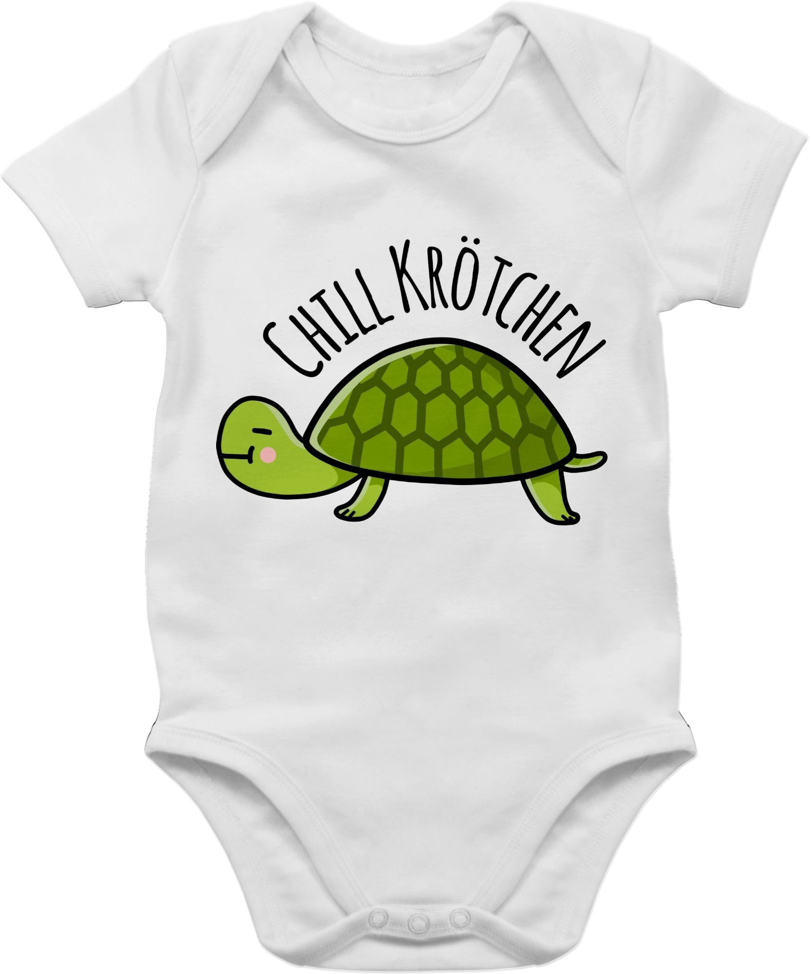 Shirtracer Shirtbody Chill Krötchen Schildkröte Tiermotiv Animal Print Baby