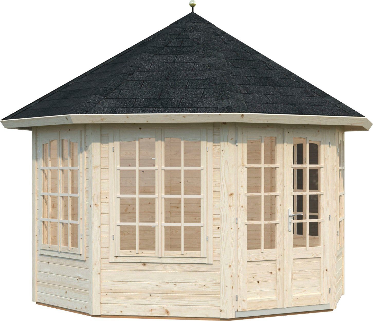 Palmako Gartenhaus Pavillon Veronica, BxT: 406x406 cm, naturbelassen