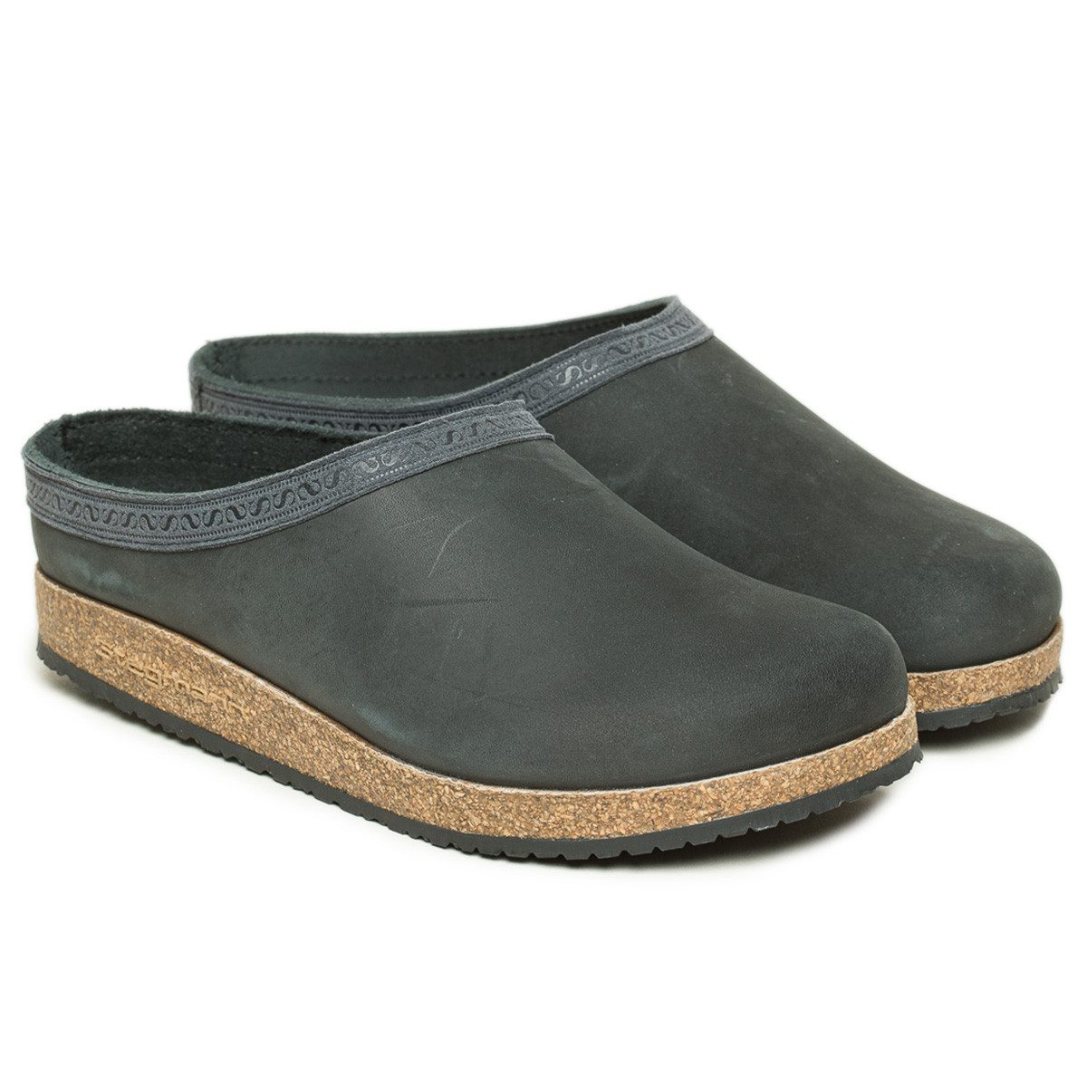Stegmann Leder Clog (1-tlg) Clogs - Flexibles Kork-Leder-Fußbett, Hausschuh aus Leder