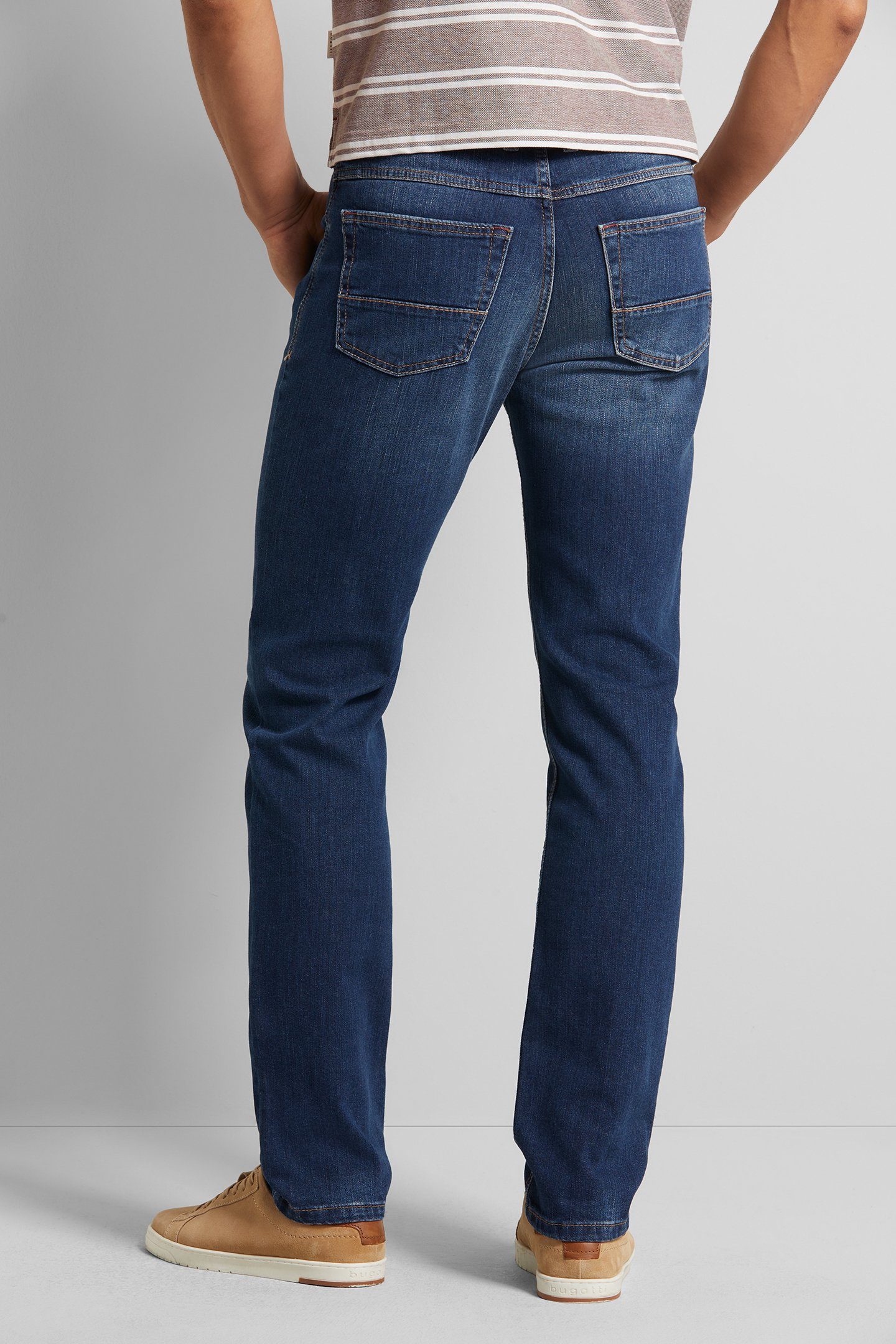 Stretch mit bugatti blau stone 5-Pocket-Jeans Comfort