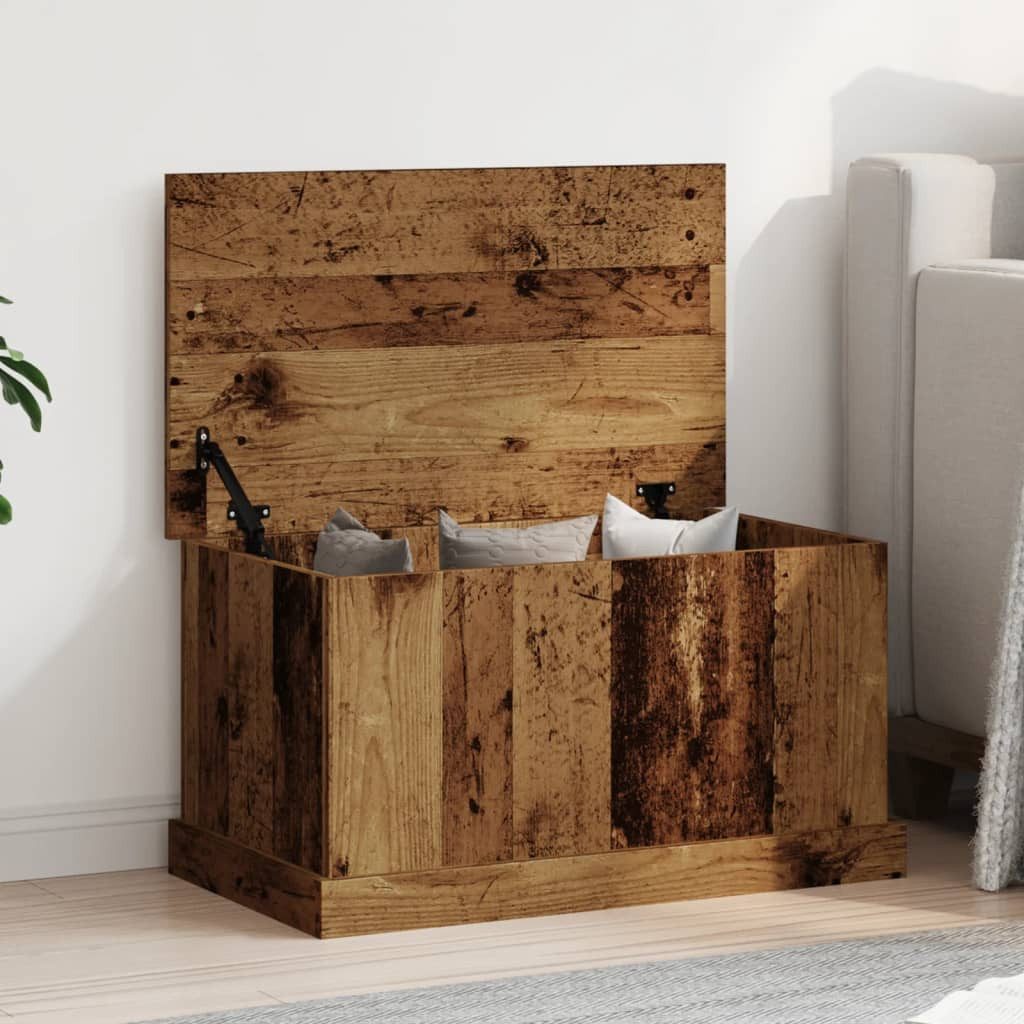 vidaXL Aufbewahrungsbox Aufbewahrungstruhe Altholz-Optik 70x40x38 cm Holzwerkstoff (1 St)