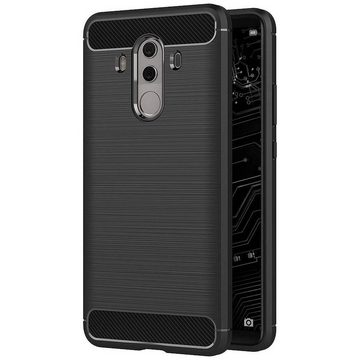 CoolGadget Handyhülle Carbon Handy Hülle für Huawei Mate 10 Pro 6 Zoll, robuste Telefonhülle Case Schutzhülle für Mate 10 Pro Hülle