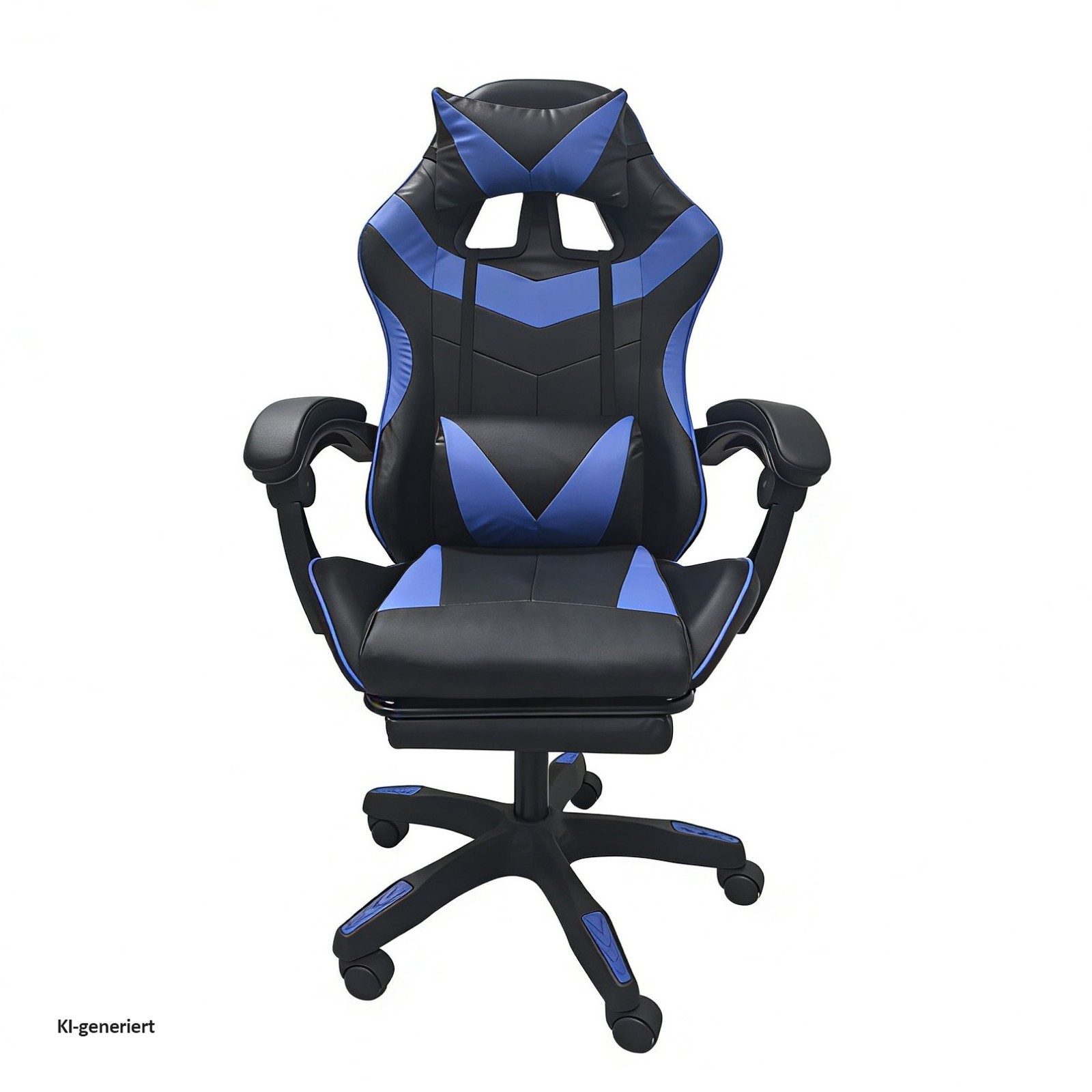 HTI-Living Gaming-Stuhl Ergonomischer Gaming Stuhl mit Fußstütze Racing-Design Schwarz-Blau (Stück, 1 St)