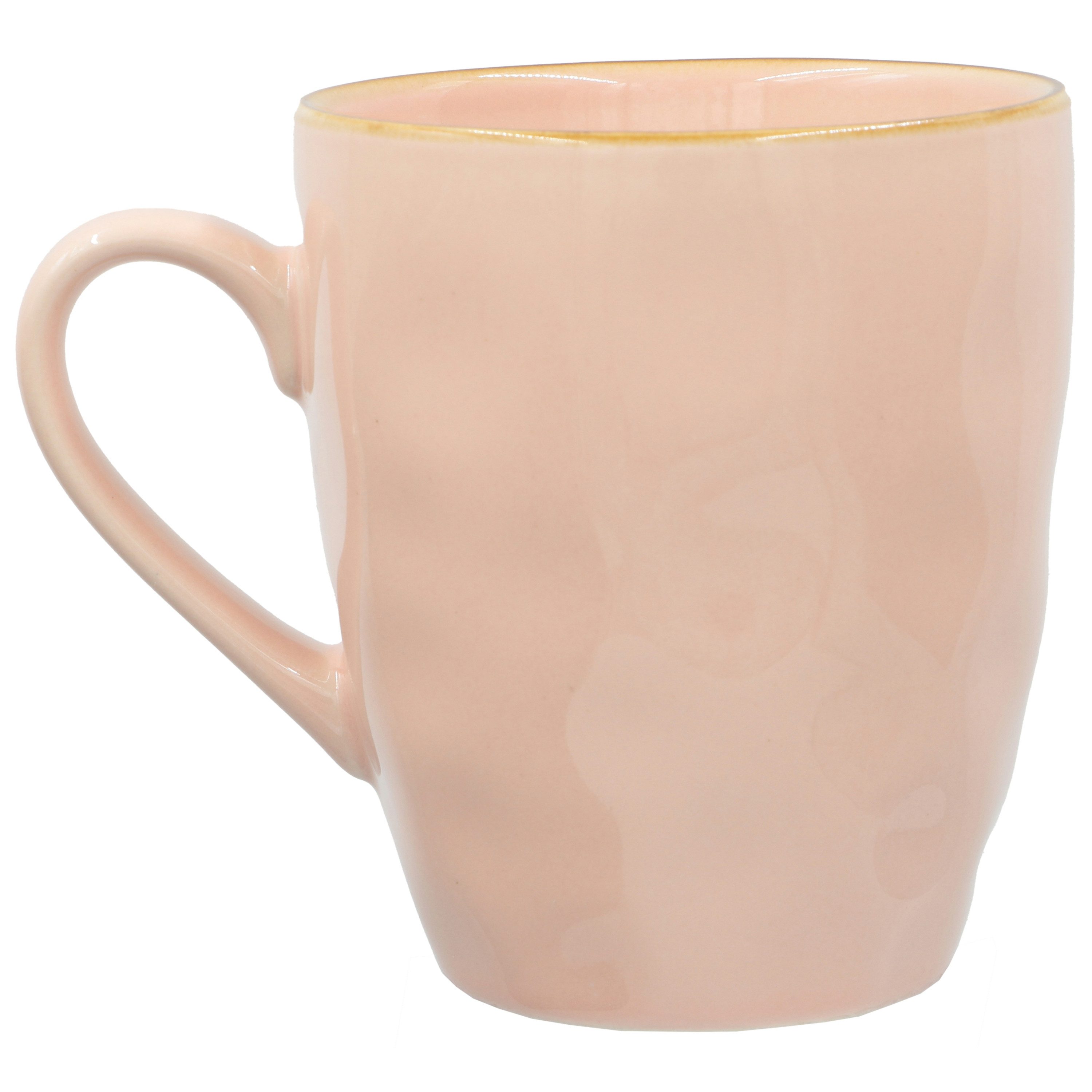 Rose & Tulpani Cappuccinotasse Große Tasse Becher Kaffeetasse mit Henkel 430ml, 1-tlg., Steingut, Handgemacht, Ofenfest