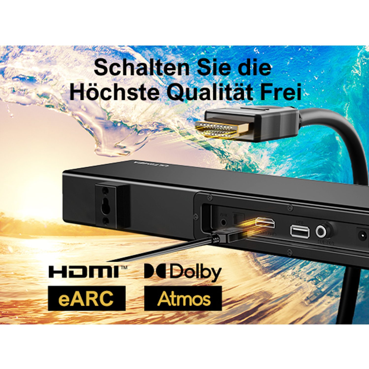 Heimkino) System für Dolby PC Sound Nova TV, Atmos 3D Lautsprecher S50 Ultimea 2.1 Soundbar Surround (BassMAX,