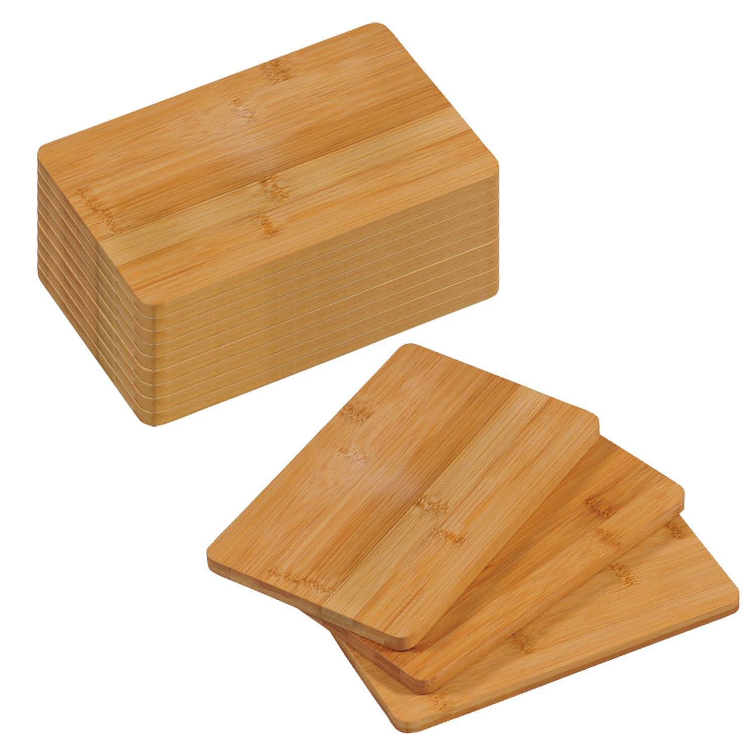 Kesper Frühstücksbrett 15 Stück Доски для завтраков, Bambus - 22 x 14cm, Holz, (15-St), zum Brandmalen oder für eine Laser Gravur geeignet