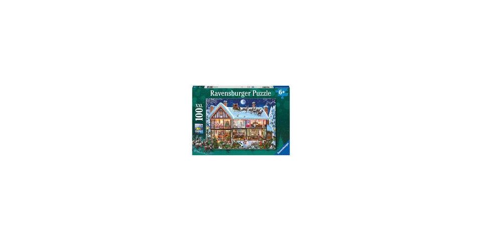 Ravensburger Verlag GmbH Puzzle Kinderpuzzle 100 XXL Teile - Weihnachten zu Hause, Puzzleteile